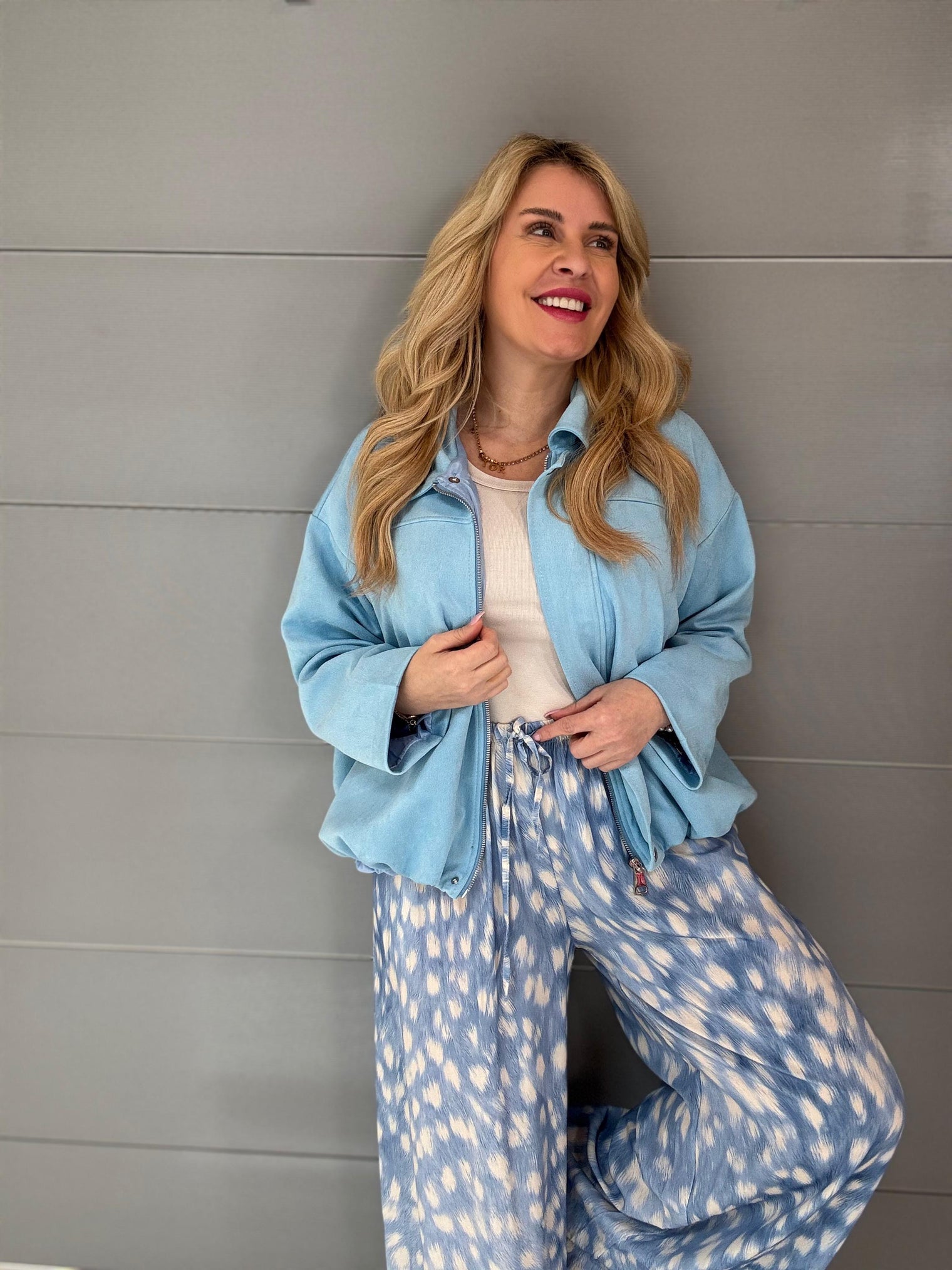 Velours Lederjacke KILL THEM WITH SOFTNESS