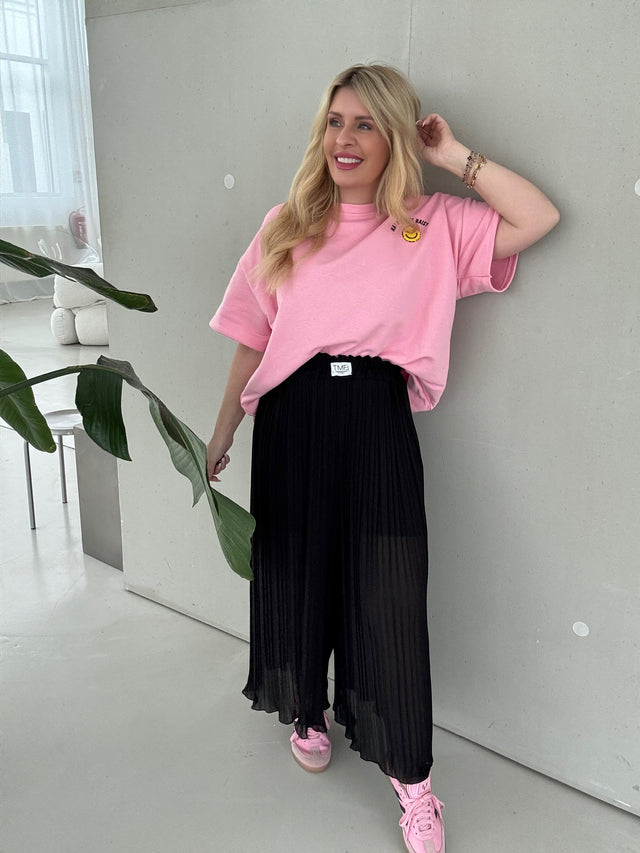 Signature Plisseehose mit Patch SCHWARZ