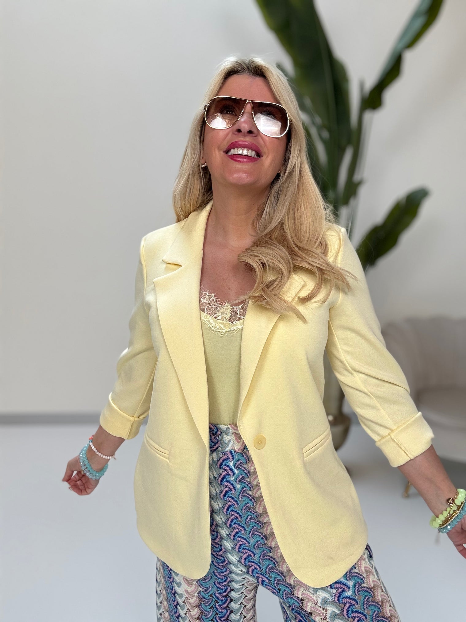 Stretch Blazer gelb LOOK TO THE SKY