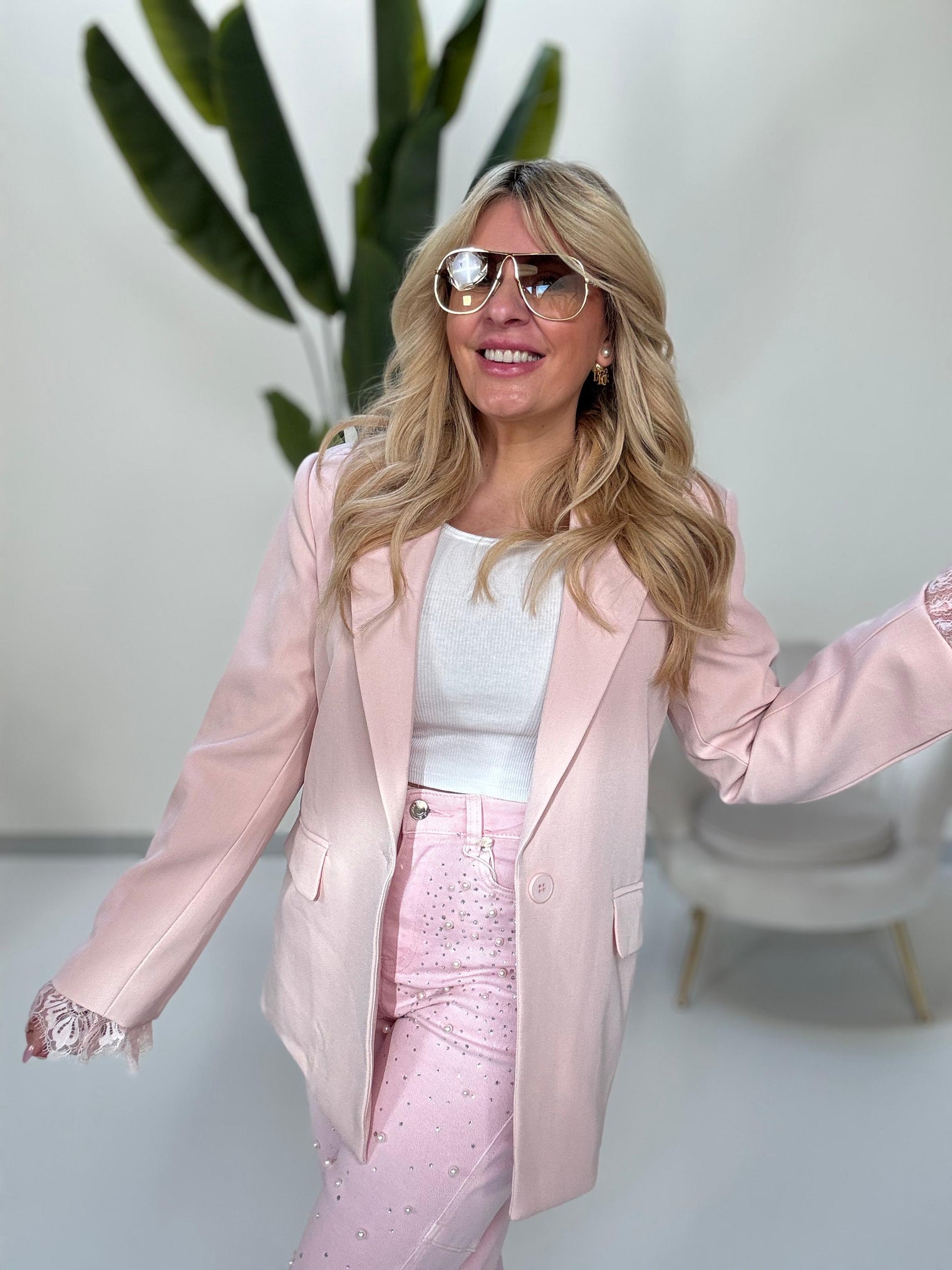 Blazer BUSINESS LACE LADY rosa