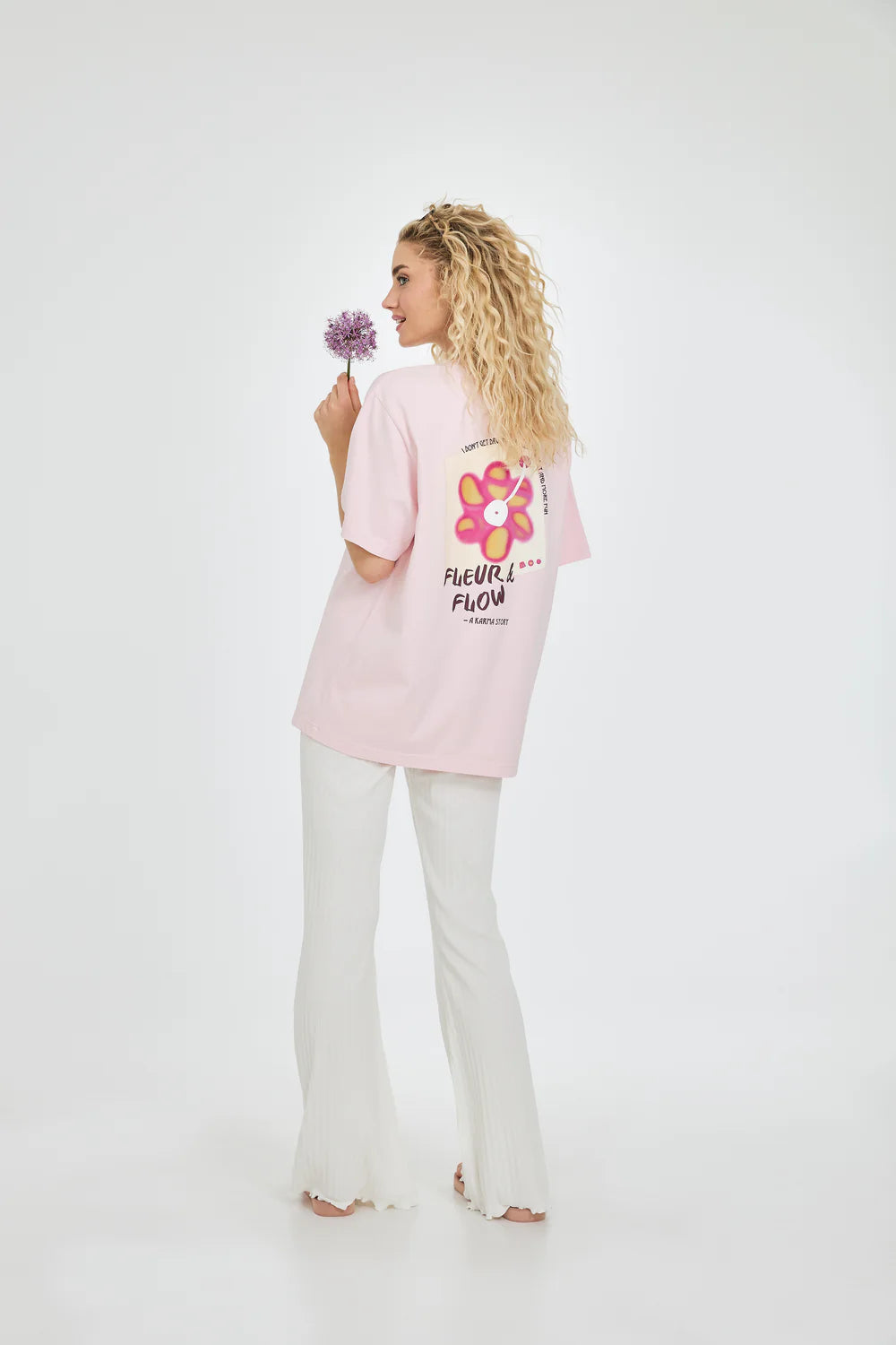OH APRIL Boyfriend T-Shirt Fleur Powder Blush