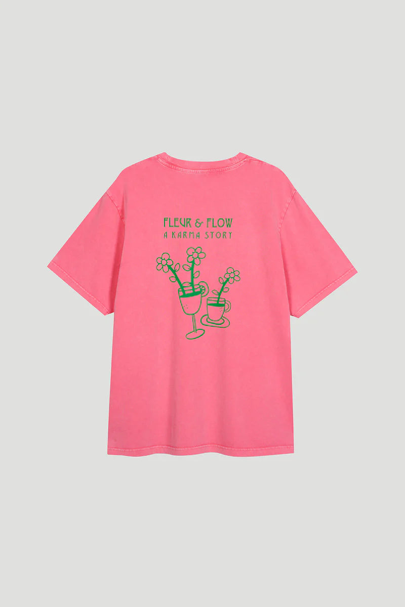 OH APRIL Boyfriend T-Shirt Karma Story Raspberry Sorbet Acid