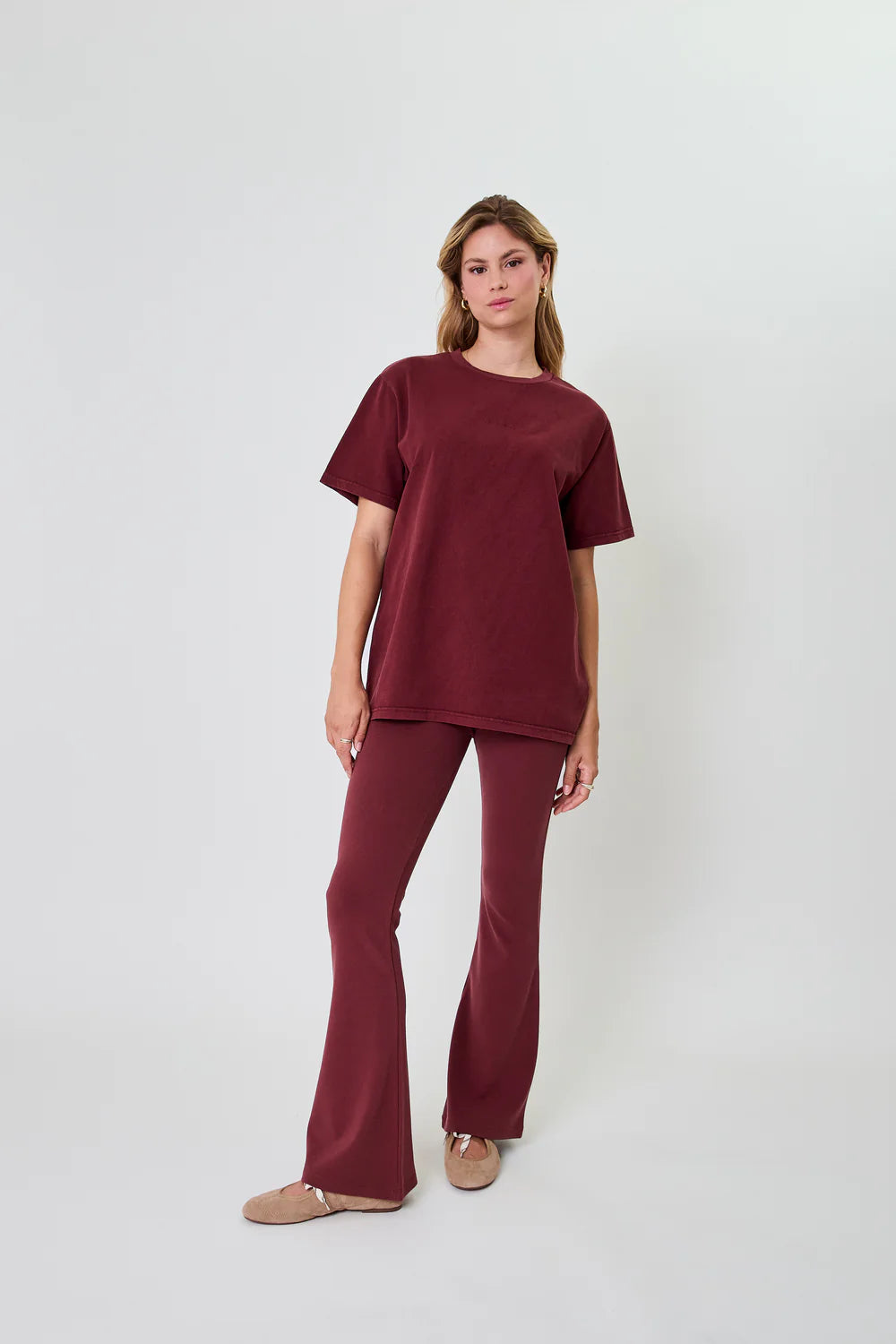 OH APRIL BF T-Shirt Muse Cherrywood