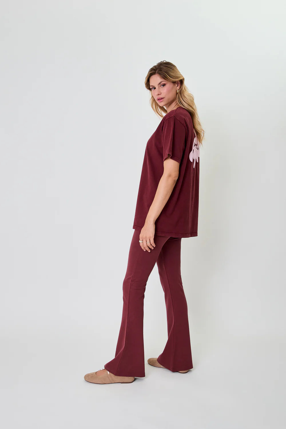 OH APRIL BF T-Shirt Muse Cherrywood