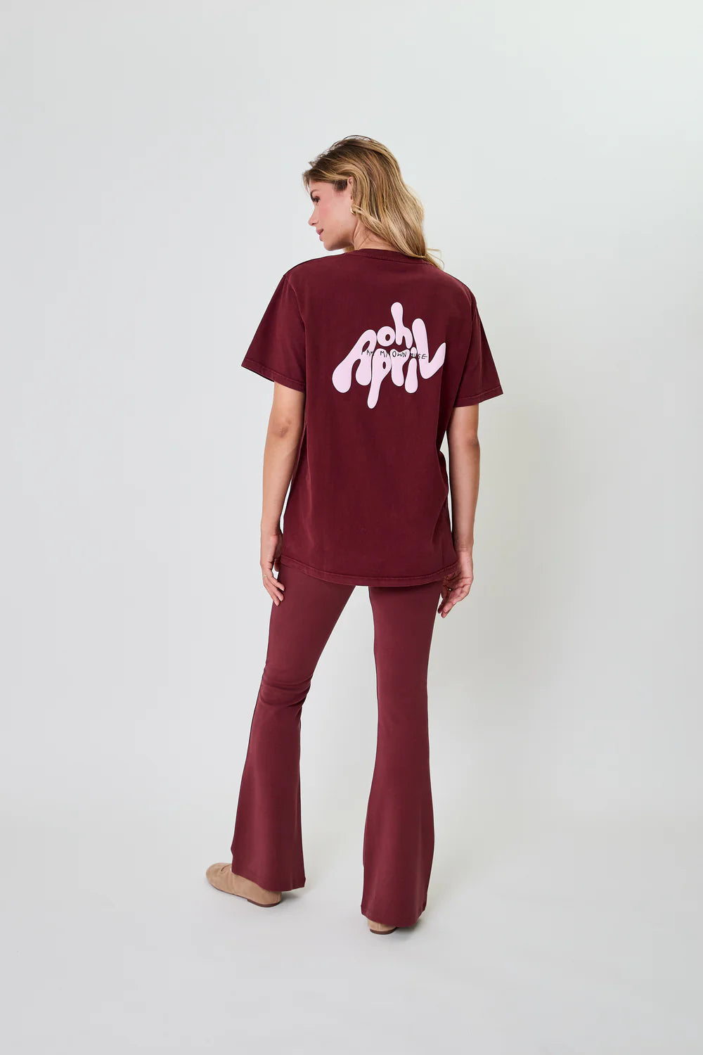 OH APRIL BF T-Shirt Muse Cherrywood