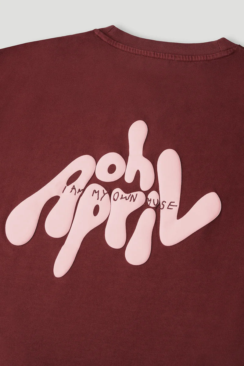 OH APRIL BF T-Shirt Muse Cherrywood