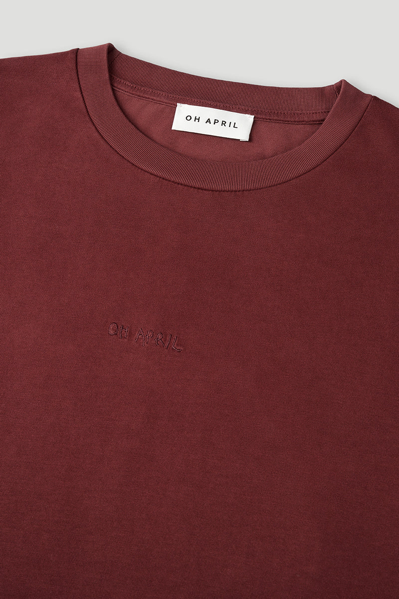 OH APRIL BF T-Shirt Muse Cherrywood