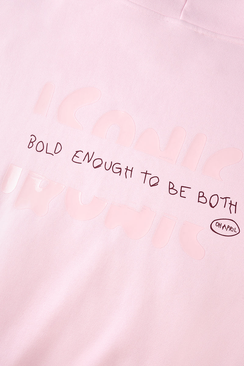 OH APRIL Boyfriend Hoodie Iconic Sugar Pink