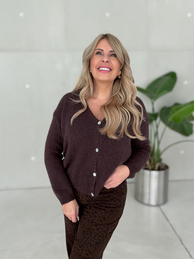 Baby Alpaka Cardigan SCANDINAVIAN GIRL chocolate