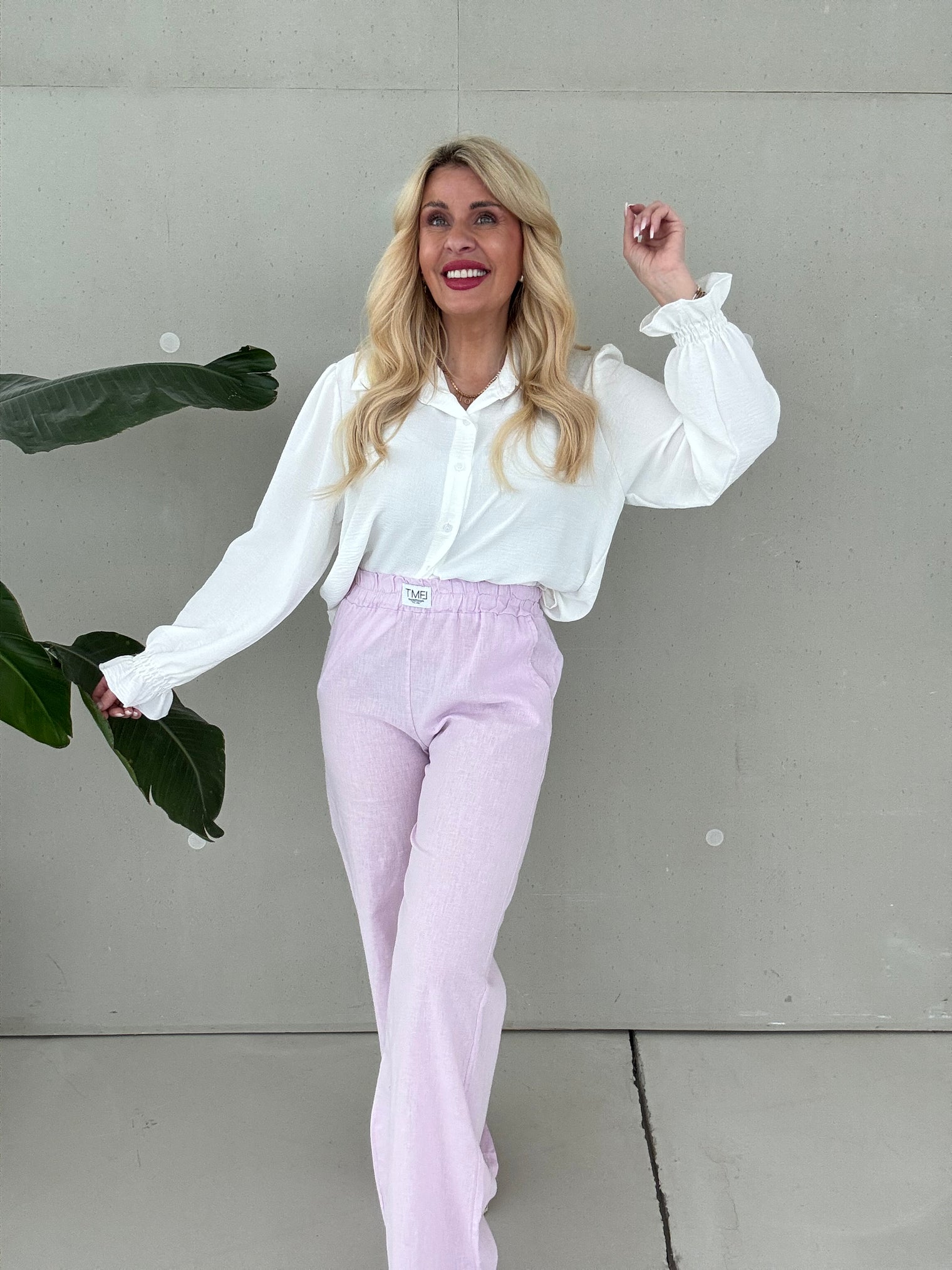 Signature Leinenhose CANDY FLIEDER