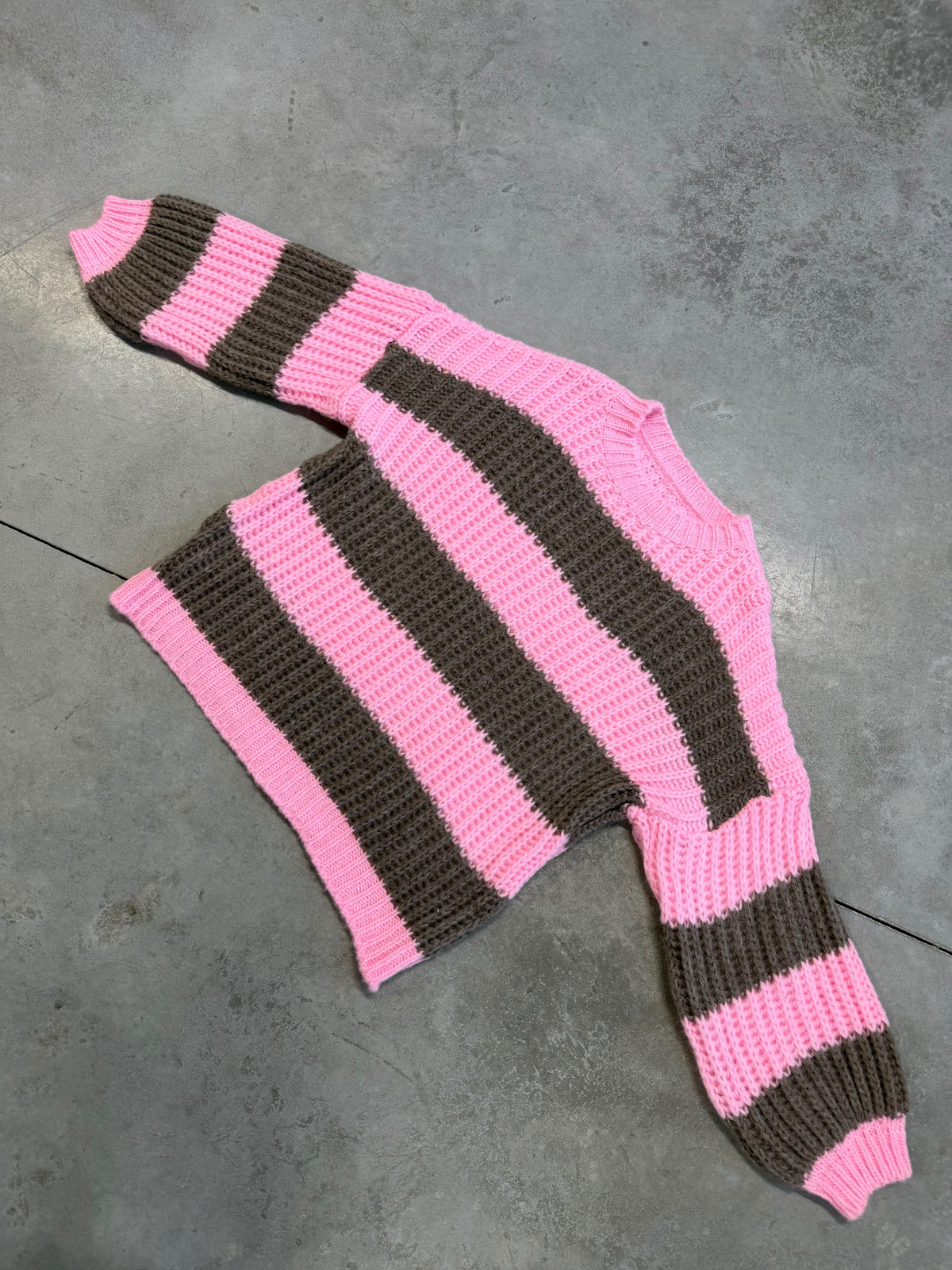 Strickpullover ONLY COZY VIBES rosa/taupe