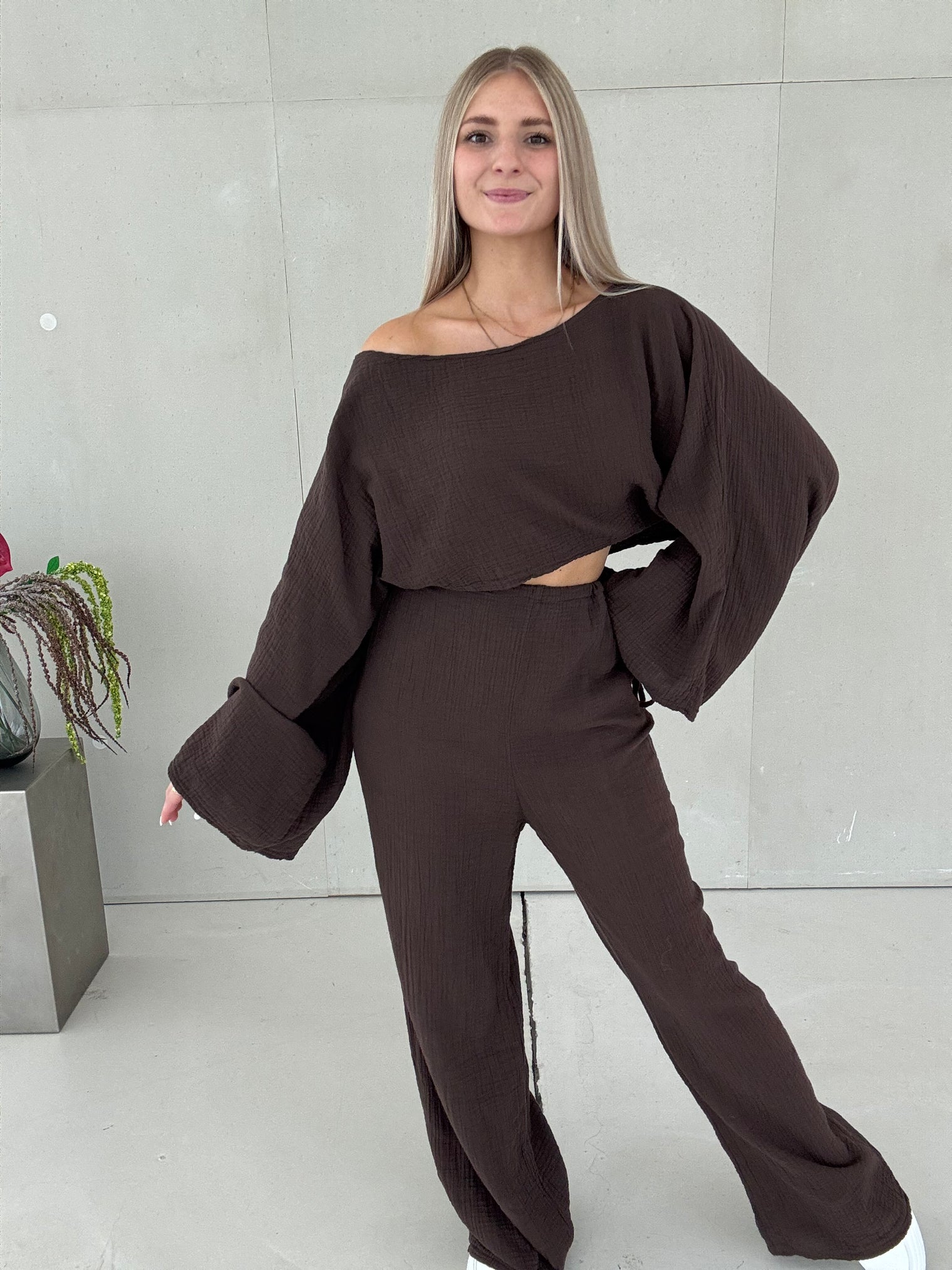 Musselin Set ROME mocha mousse