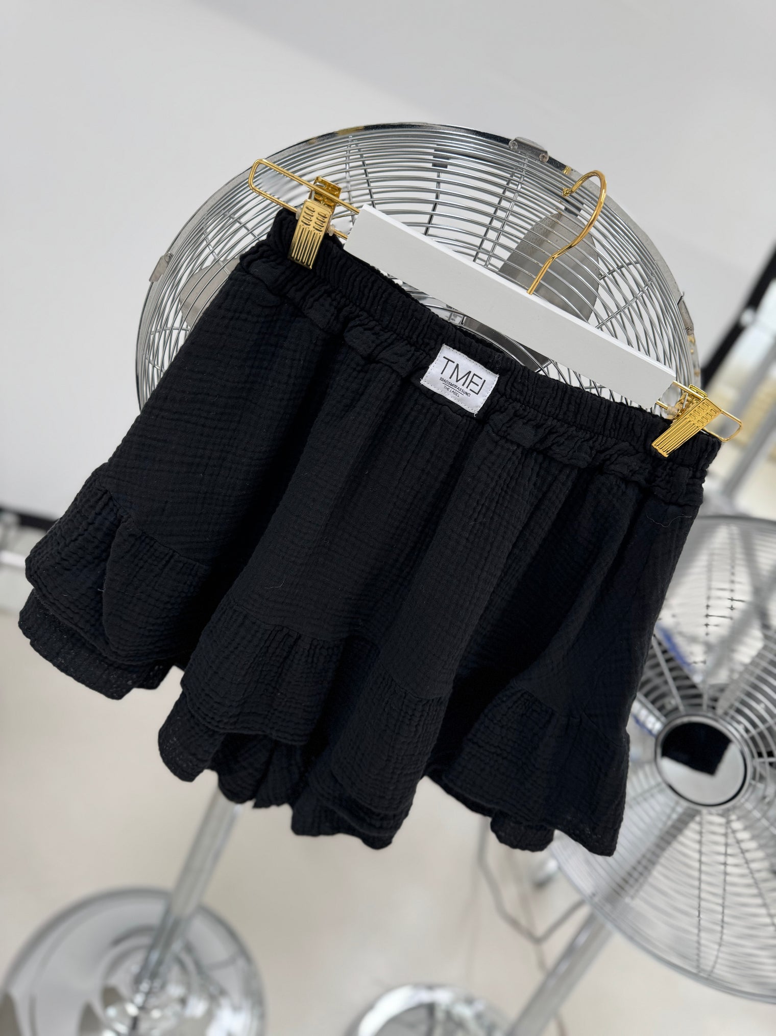 Signature Musselin Hosenrock SCHWARZ mit Patch