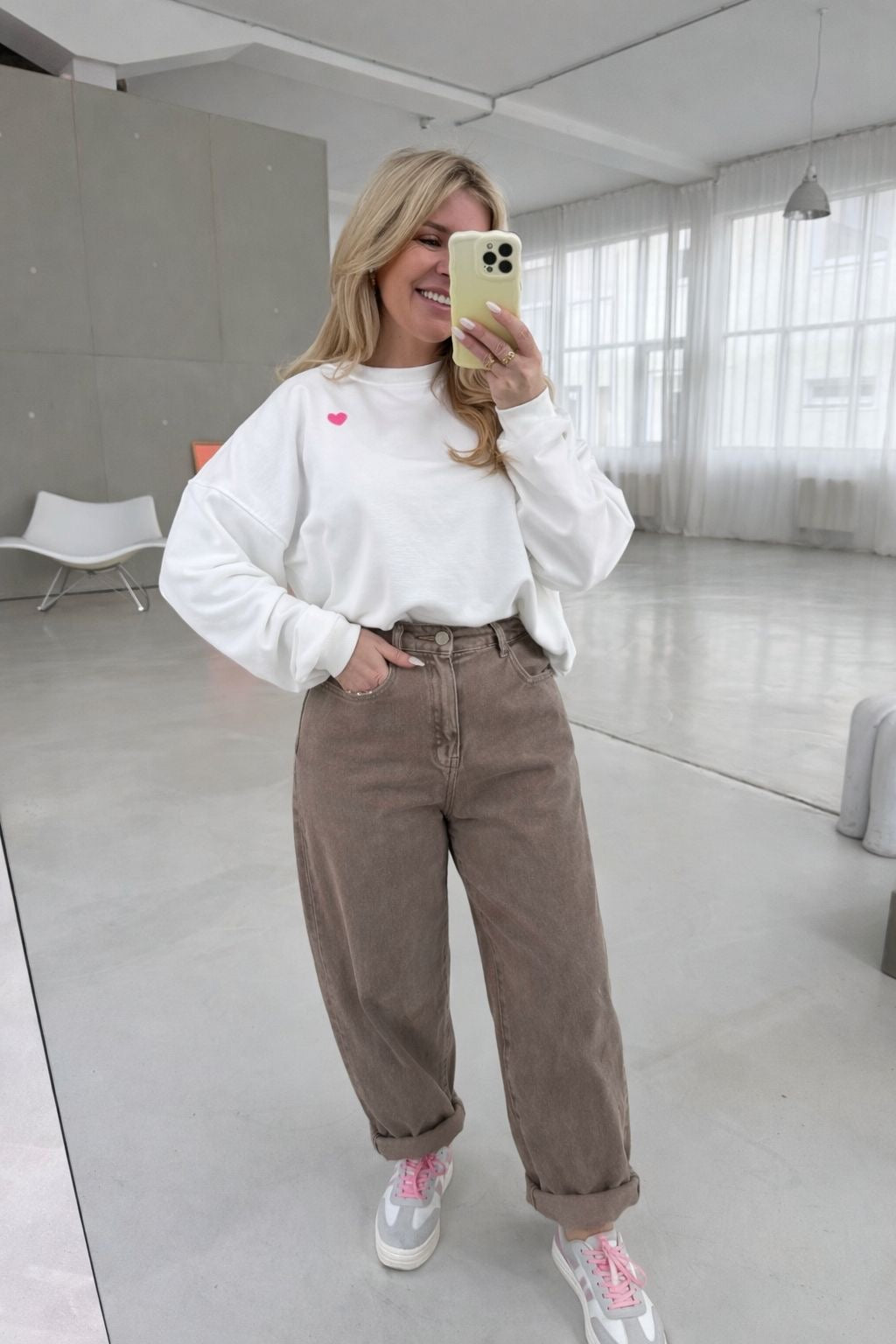 Baloon Jeans mit Stretch WASHED STYLE