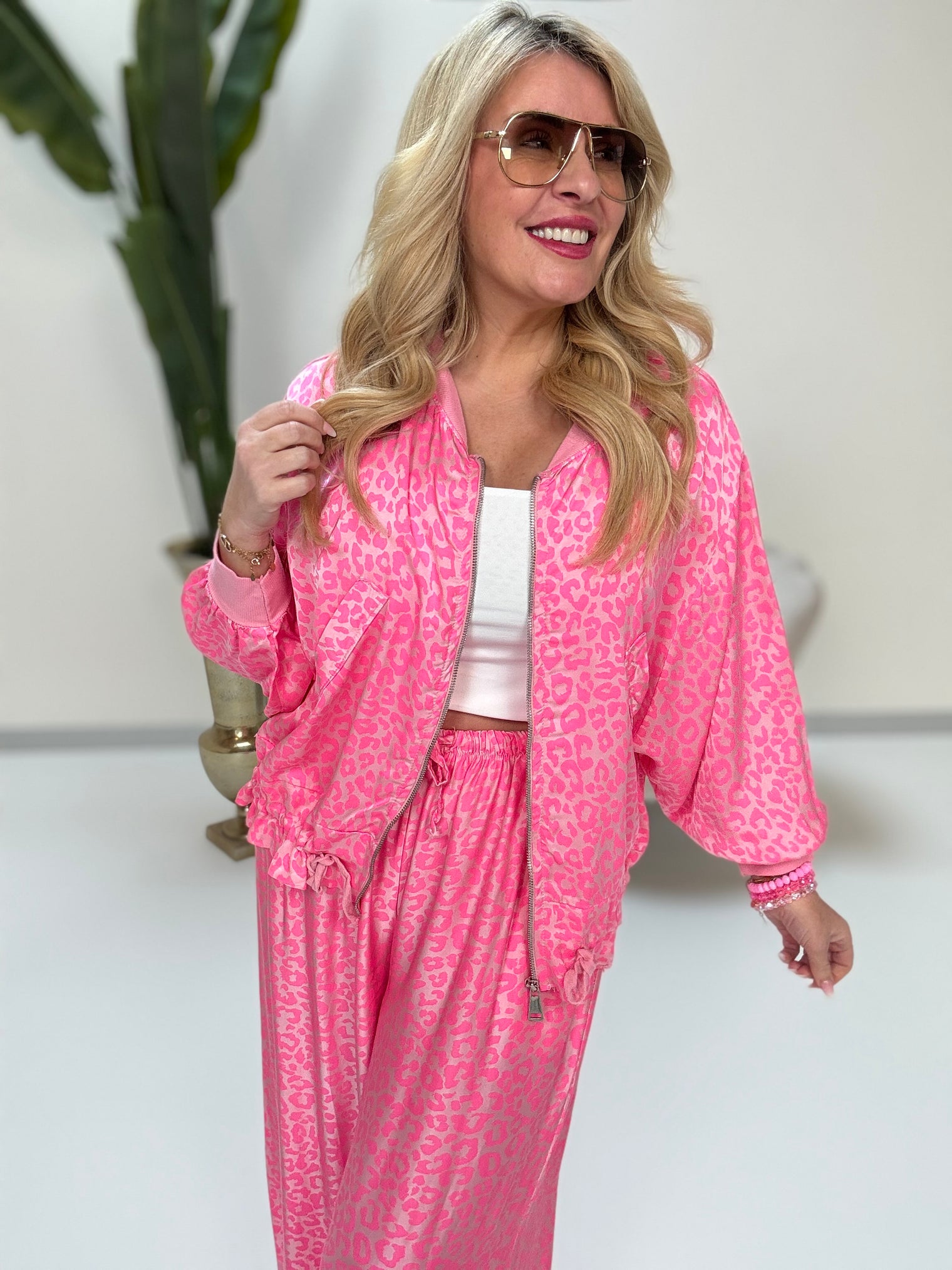 Zipper Jacke LEO LOVER rosa/pink