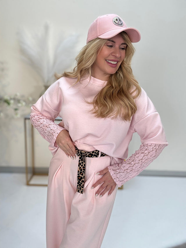 Weite Marlene Hose LOVELY LEO rosa