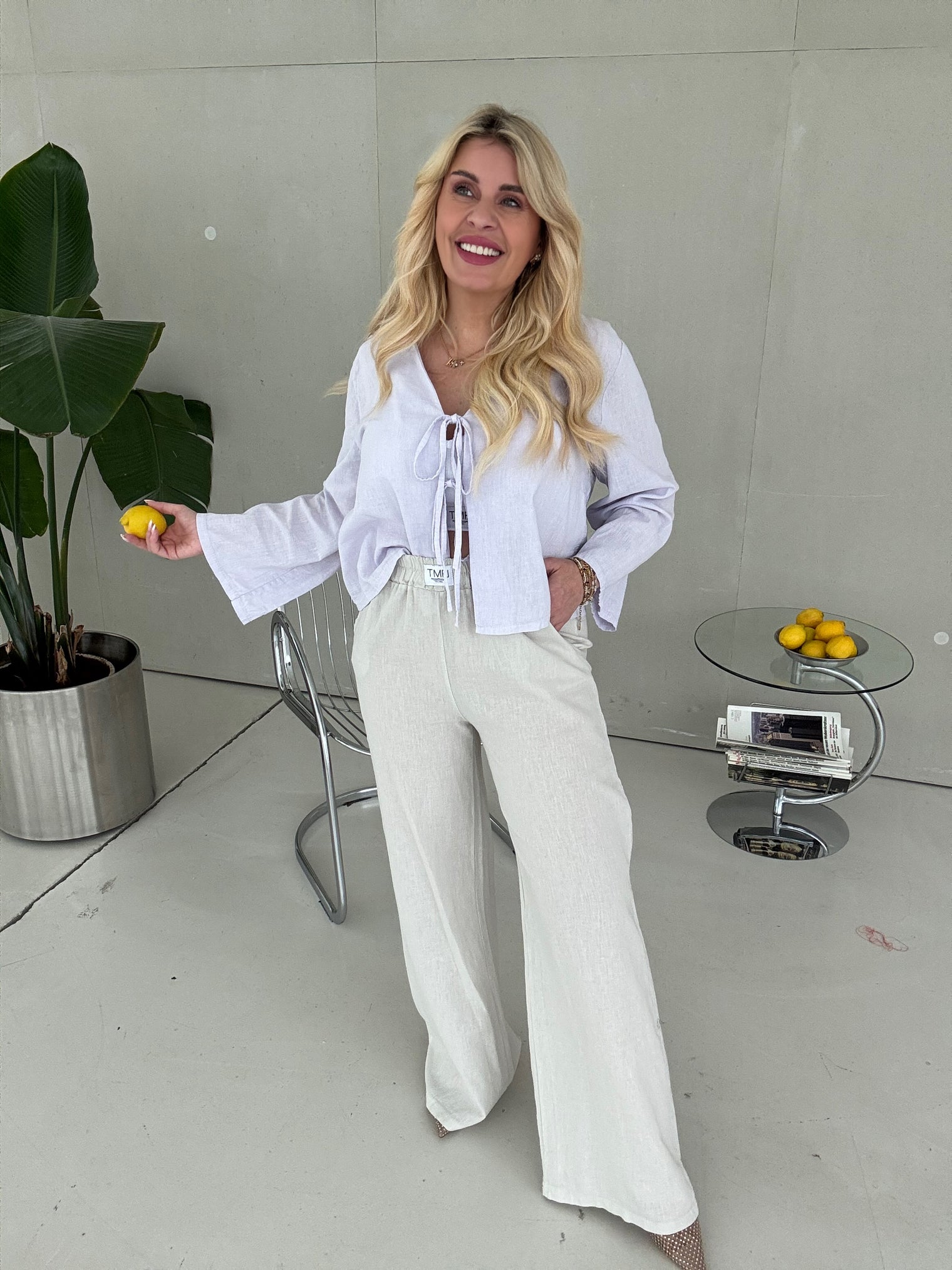 Signature Leinenhose BEIGE