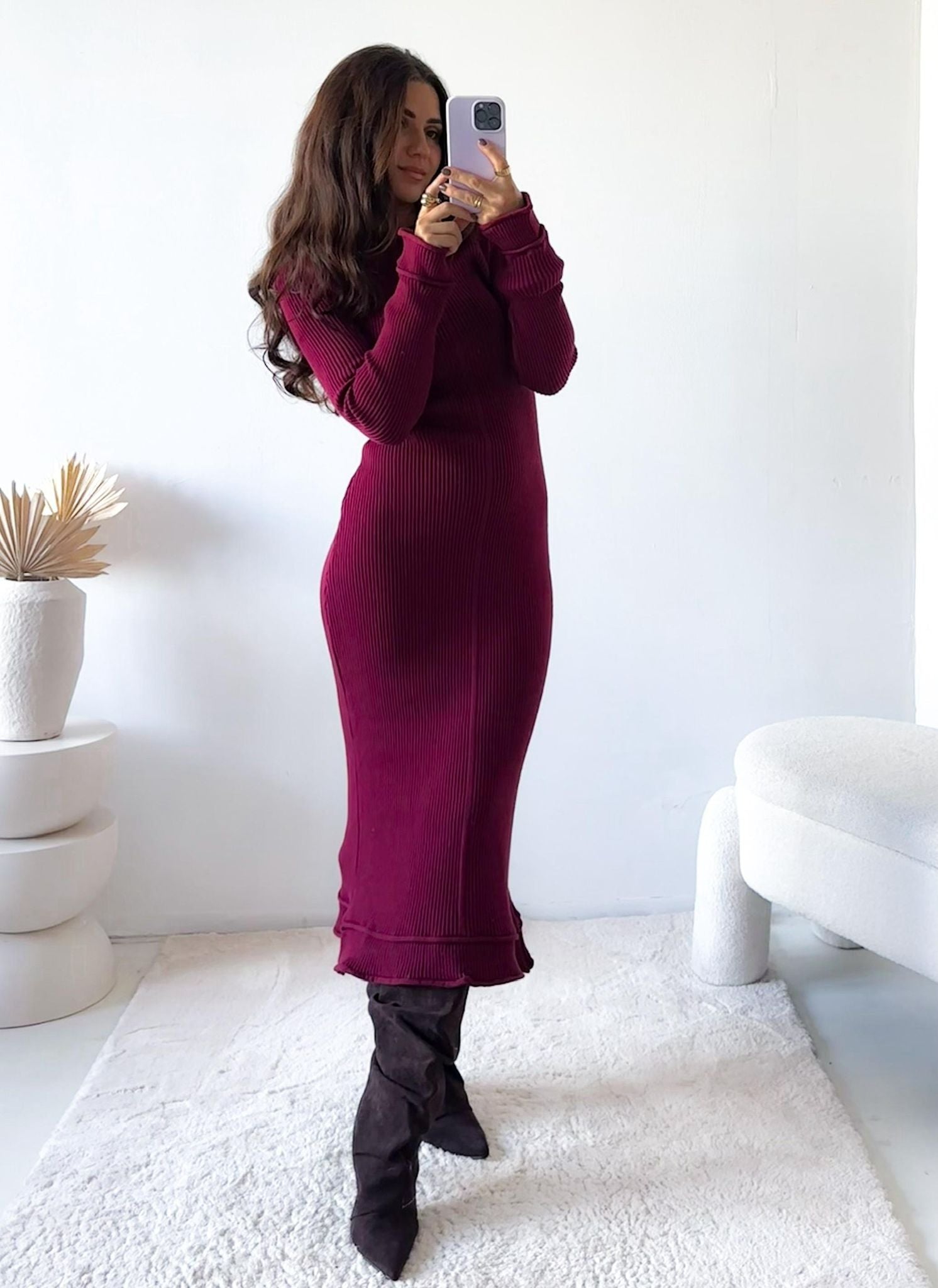 Strickkleid Burgundy DREAMY