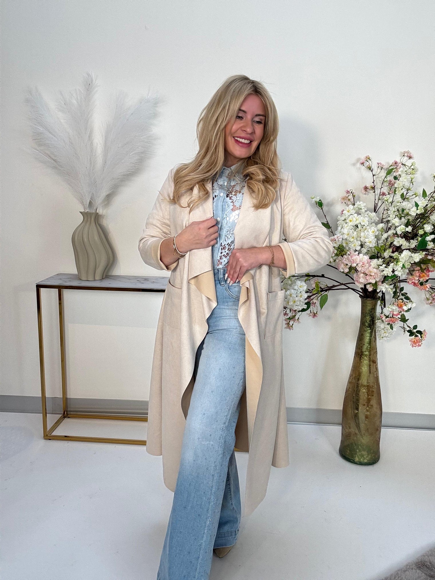 Velours Mantel creme SOFT KISS