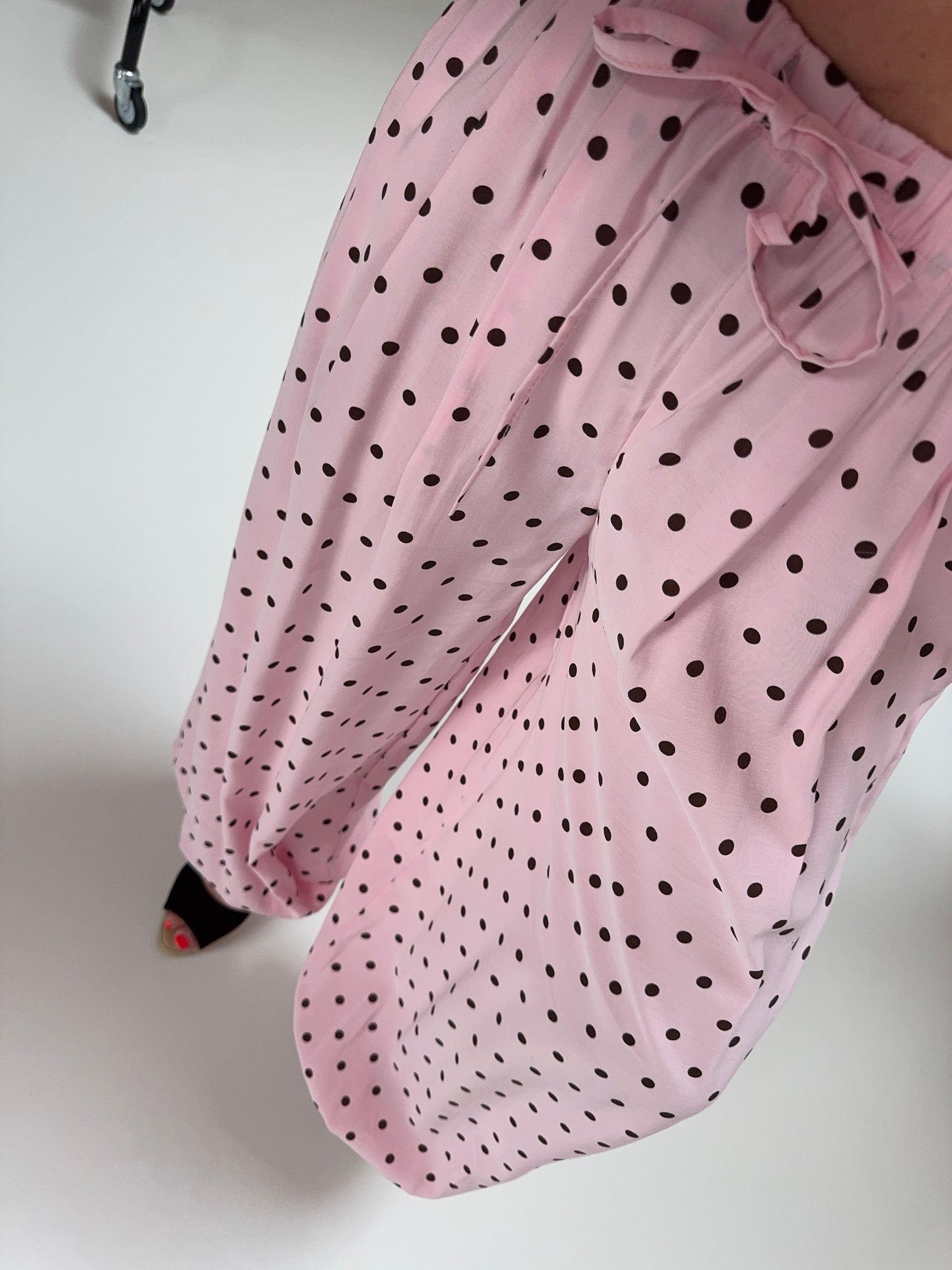 Ballon Hose POLKA DOTS LOVE hellrosa/coffee