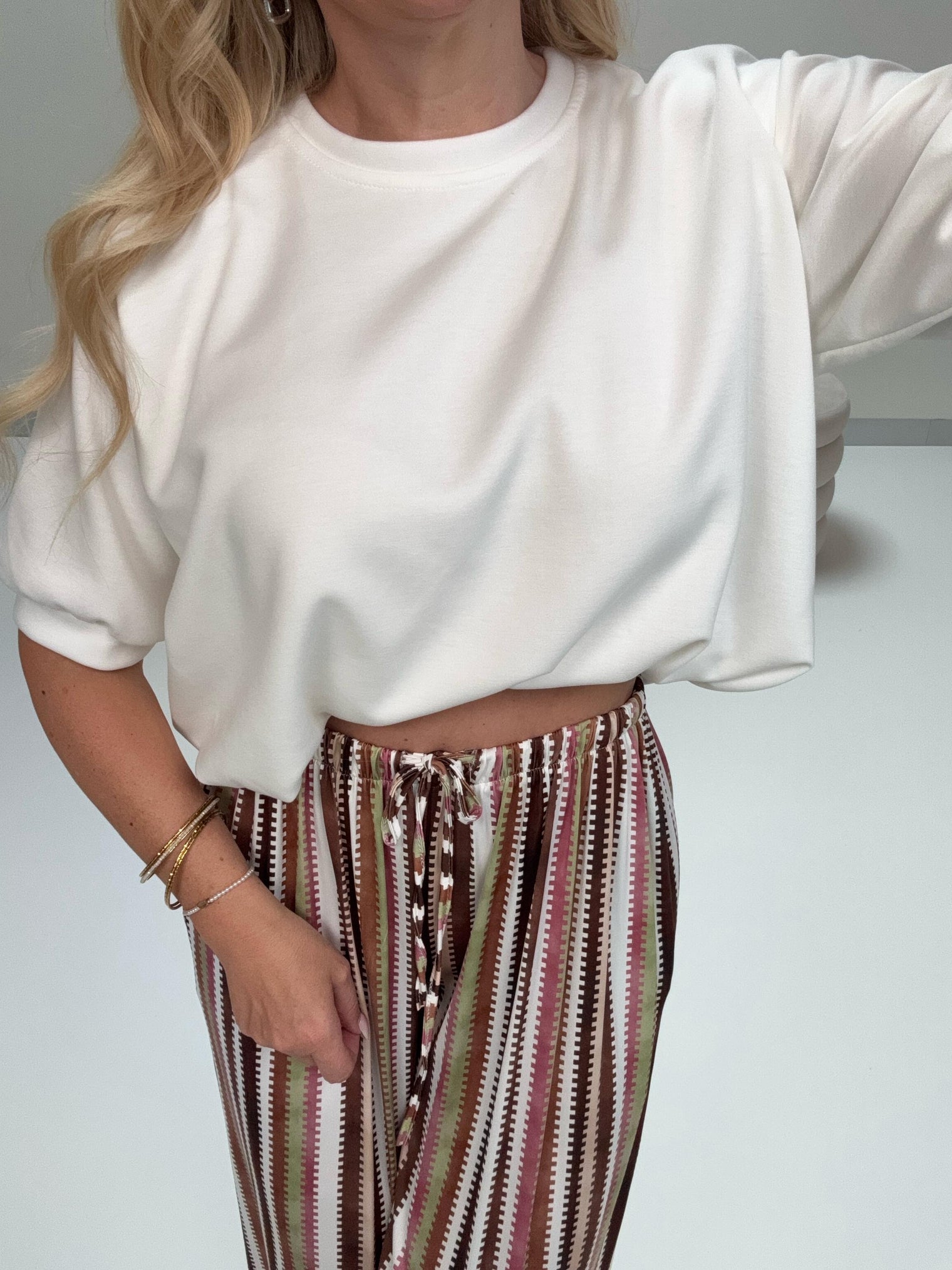 Butterstoff Shirt CROPPED COOLNESS cremeweiß