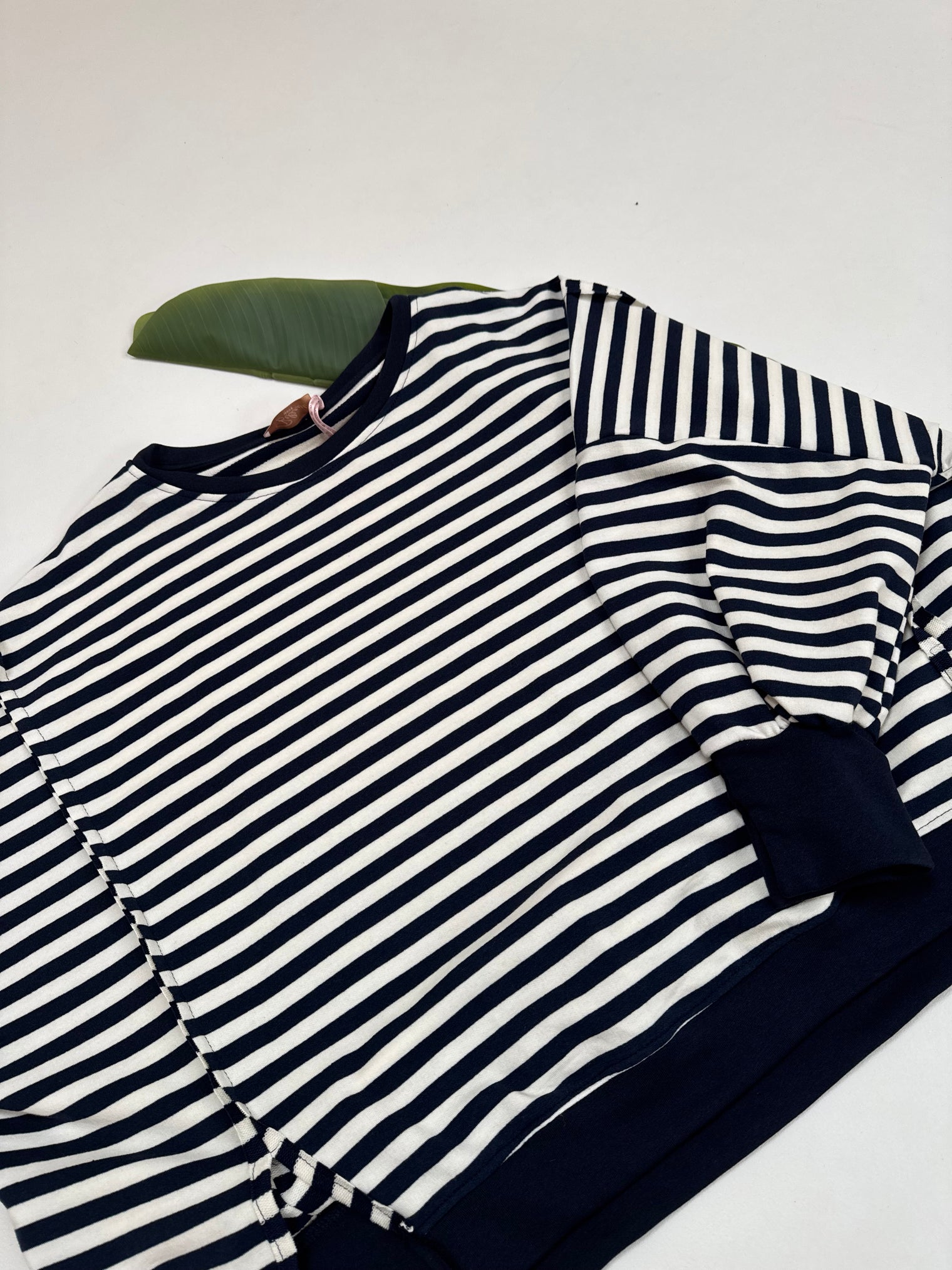 Oversize Sweater Navy/weiß NAVY WEIß