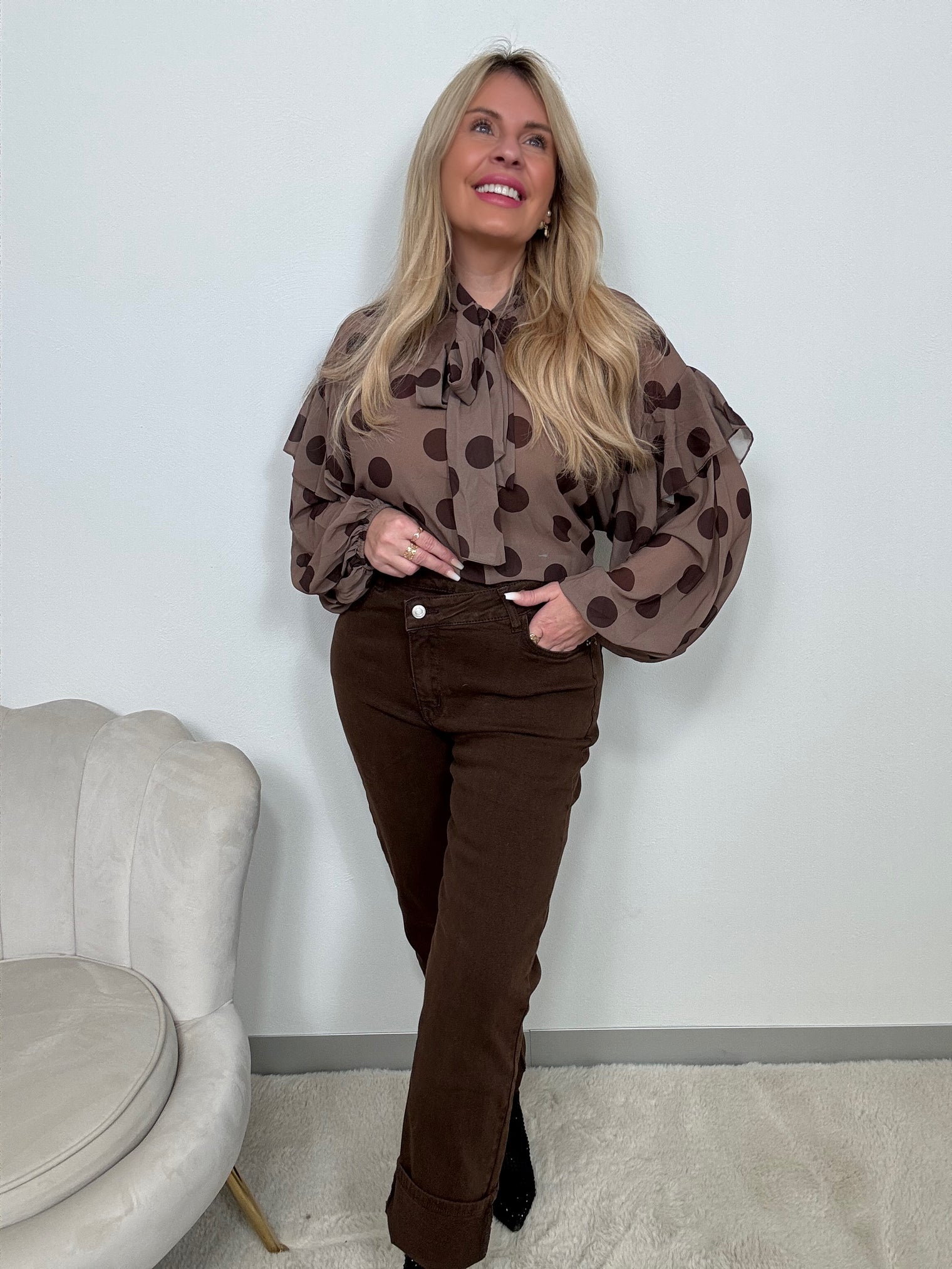 Jeans Browny mit Stretch und Fashion Bund