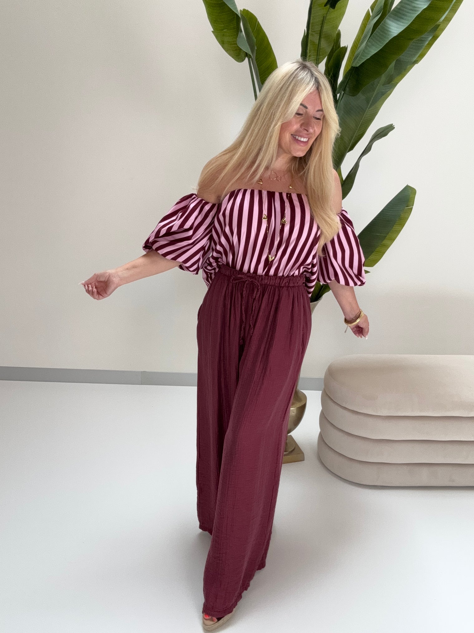 Luftige Hose COMFY GIRL burgundy