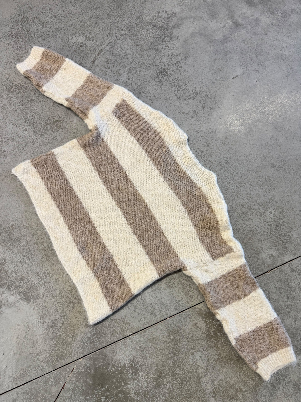 Kuschelweicher Strickpullover mit Alpakaanteil beige/creme