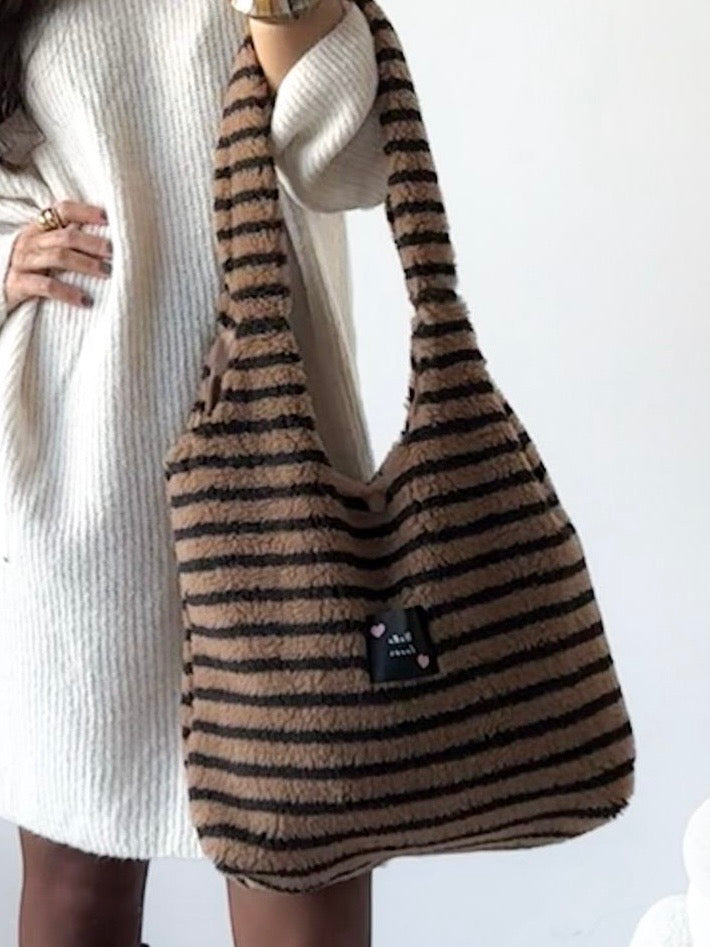 Teddy Bag happy Stripes mit Patch