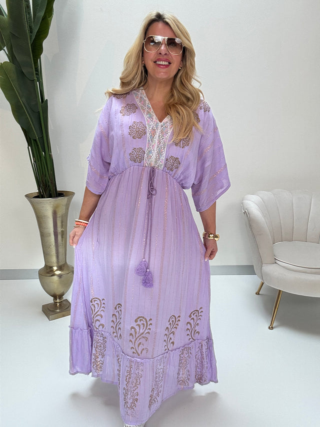 Kleid BOHO Sparkle lila Multi