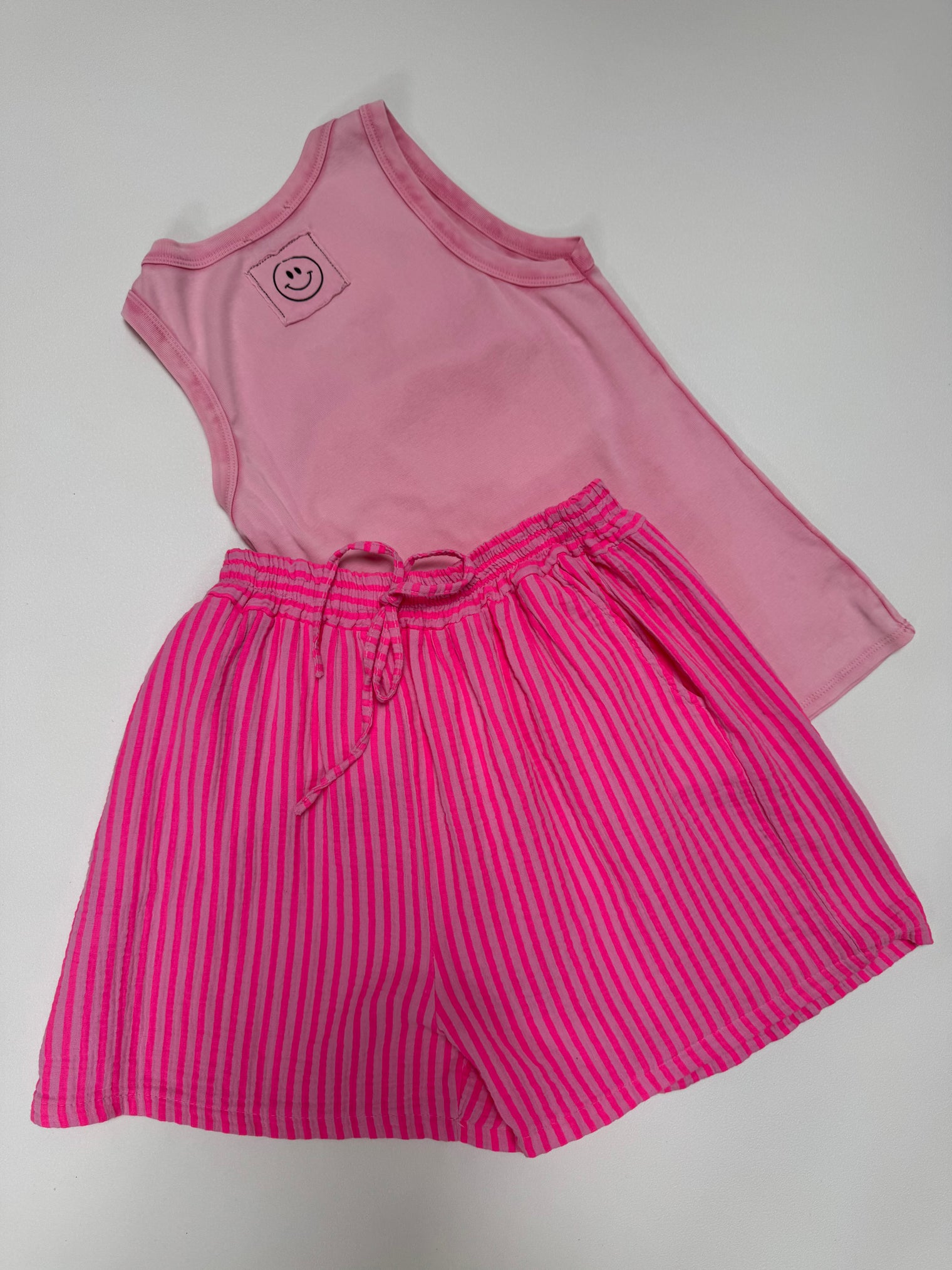 Musselin Shorts rosa SMALL STRIPES pink