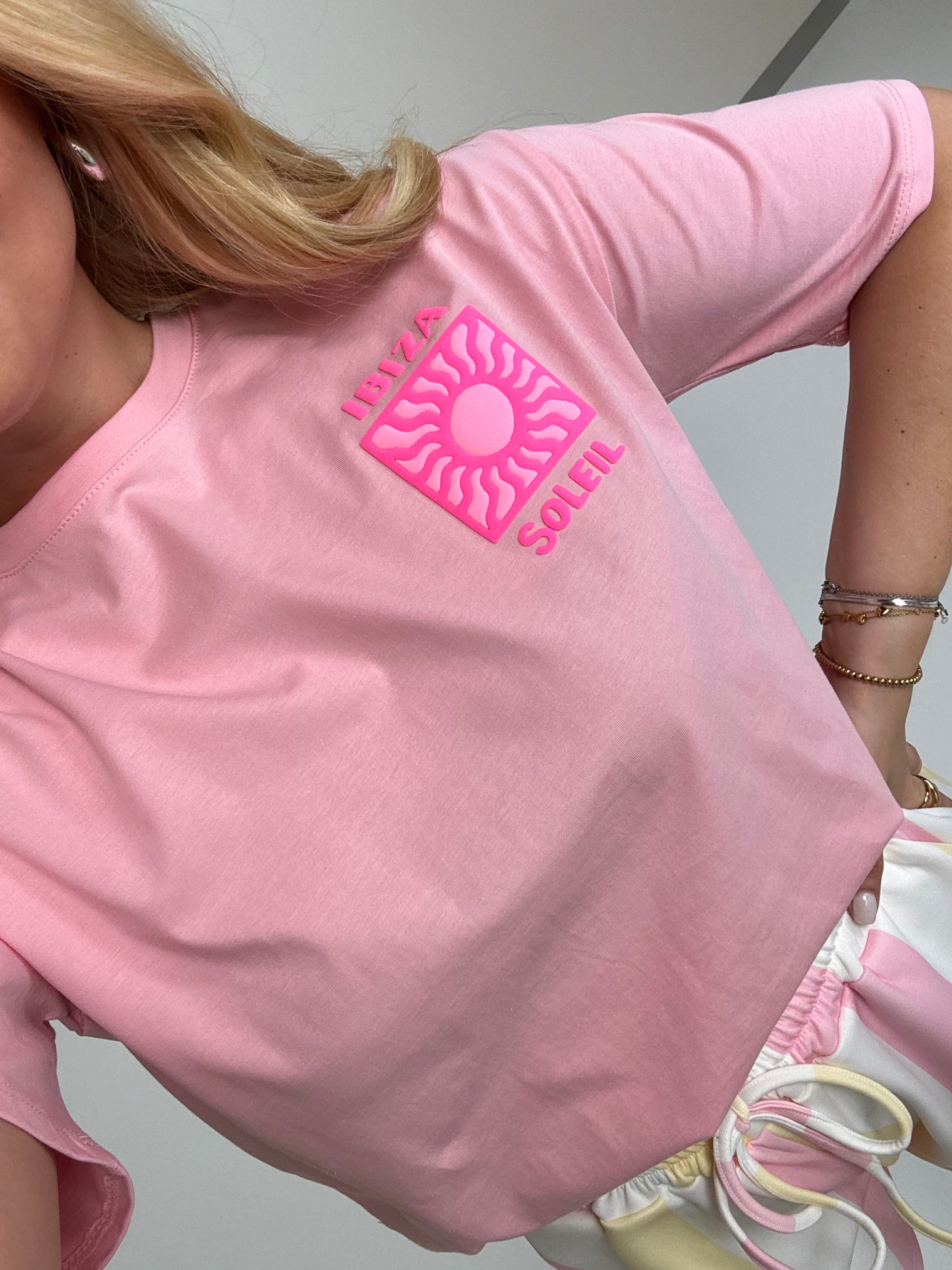 Statement Shirt rosa IBIZA mit hochwertigem Aufdruck