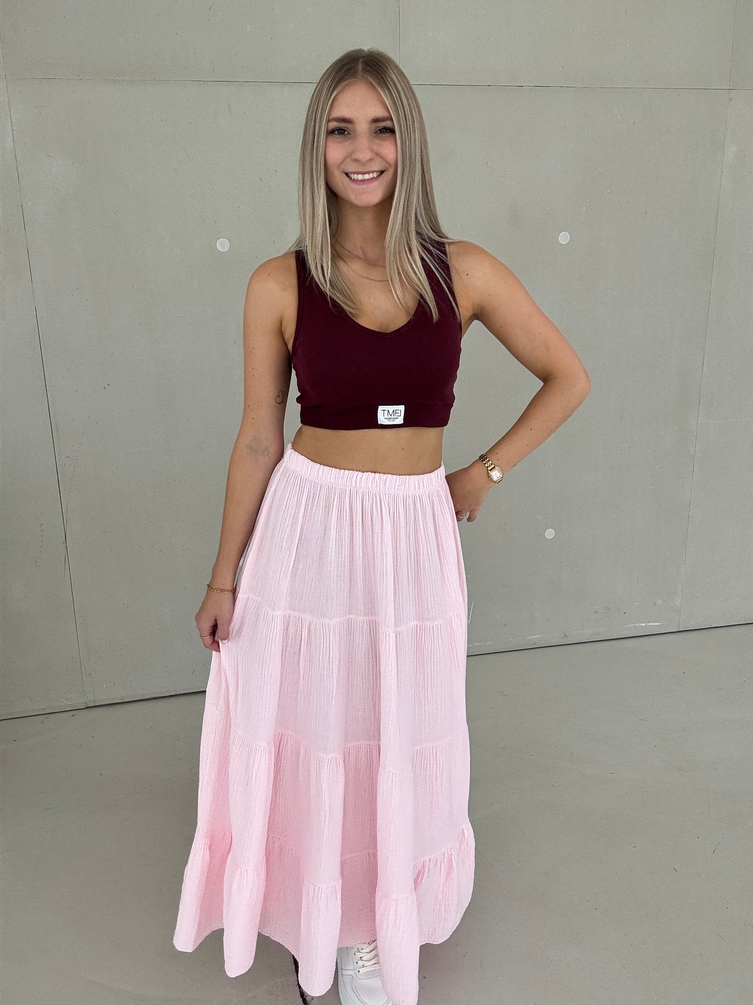 Musselin Rock VENEZIA LOVE ballerina rosa