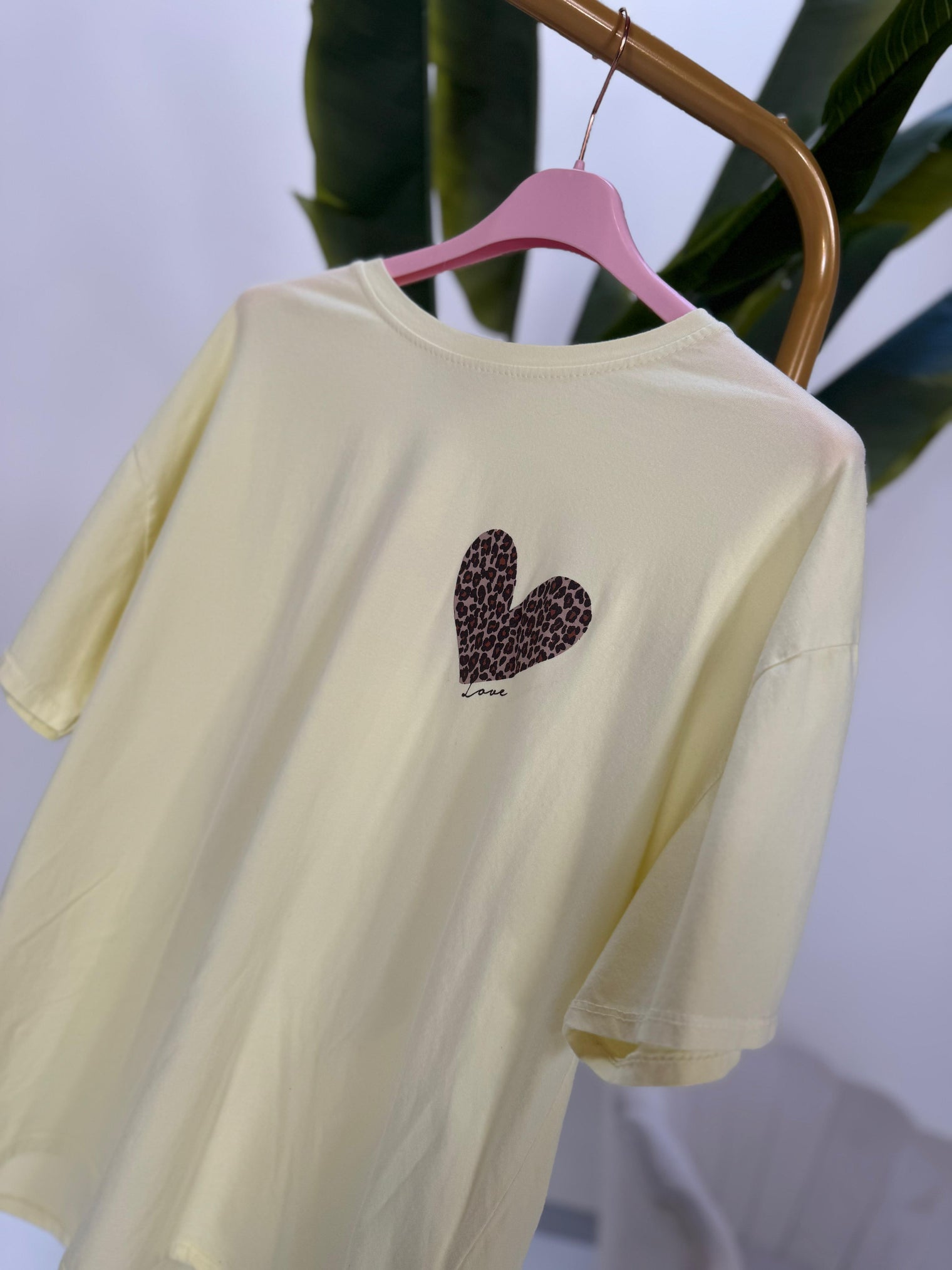 Statement Shirt vanille gelb AMOUR