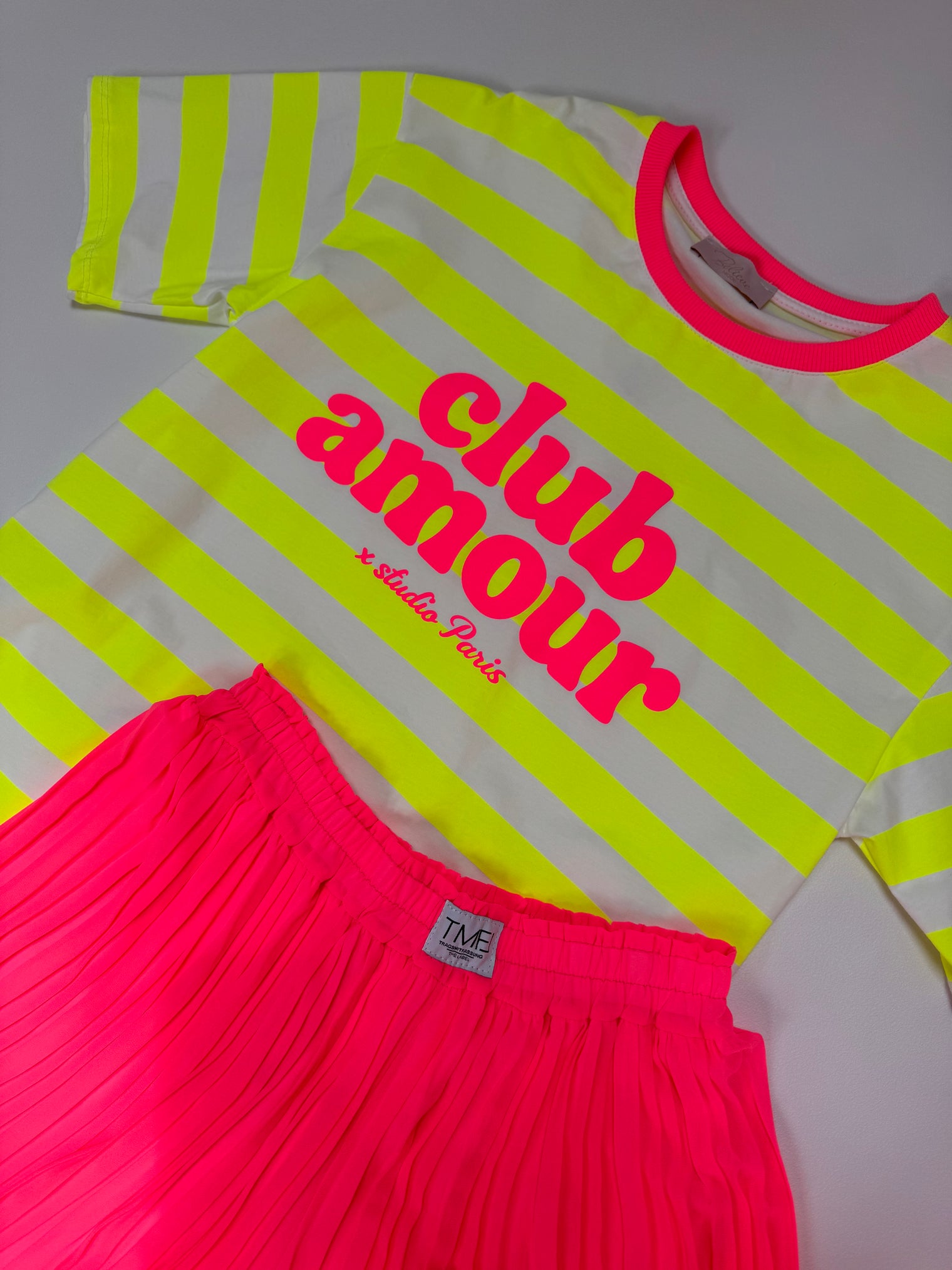 Statement Shirt gelb/weiß gestreift CLUB AMOUR