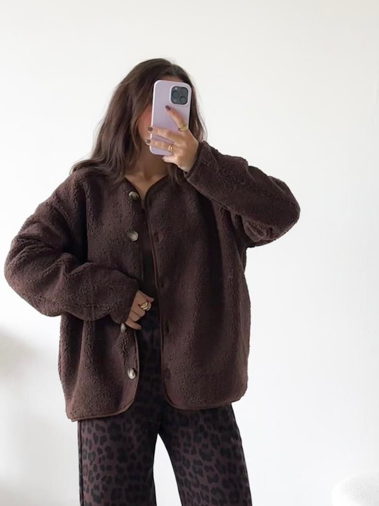 Teddyjacke Cozy Chocolate