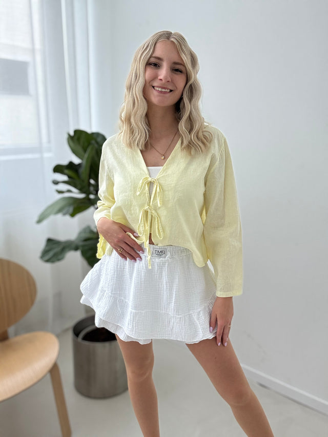 Musselin Hosenrock WEIß mit Patch