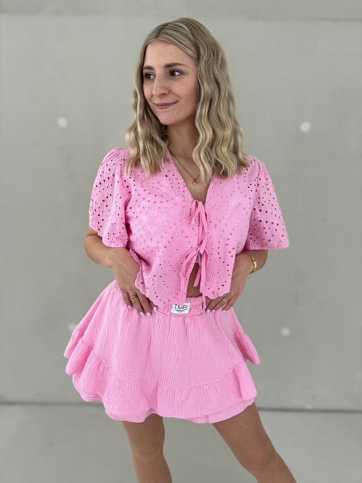 Musselin Hosenrock CANDY ROSE mit Patch