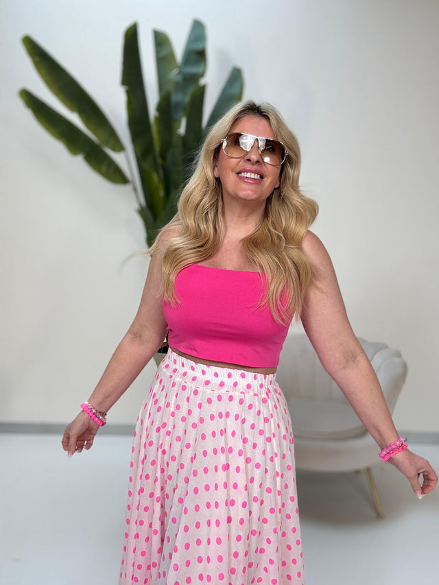 Bandeau Top mit Spaghettiträgern