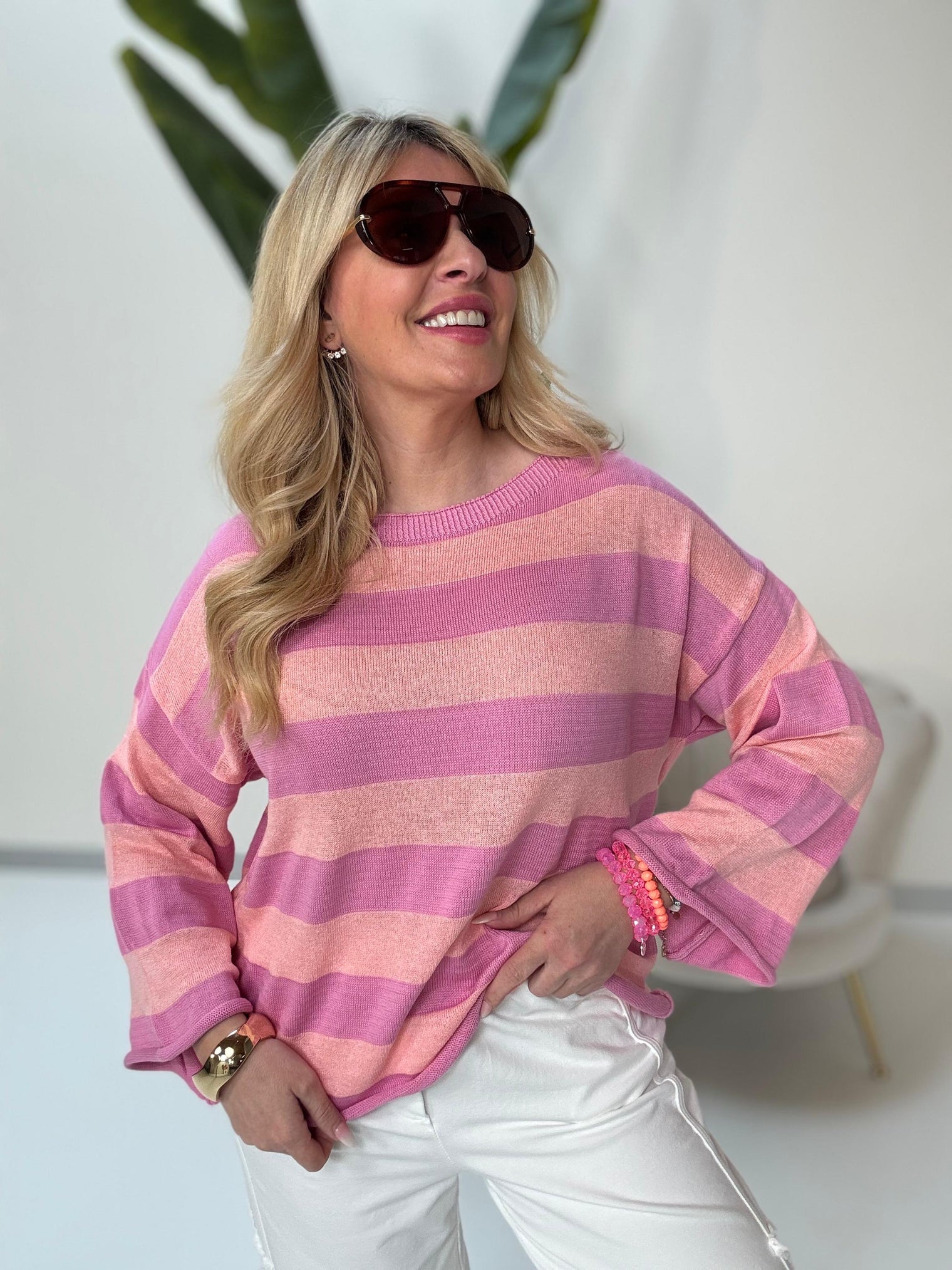 Leichter Sommerstrick Pullover CALL ME STRIPES