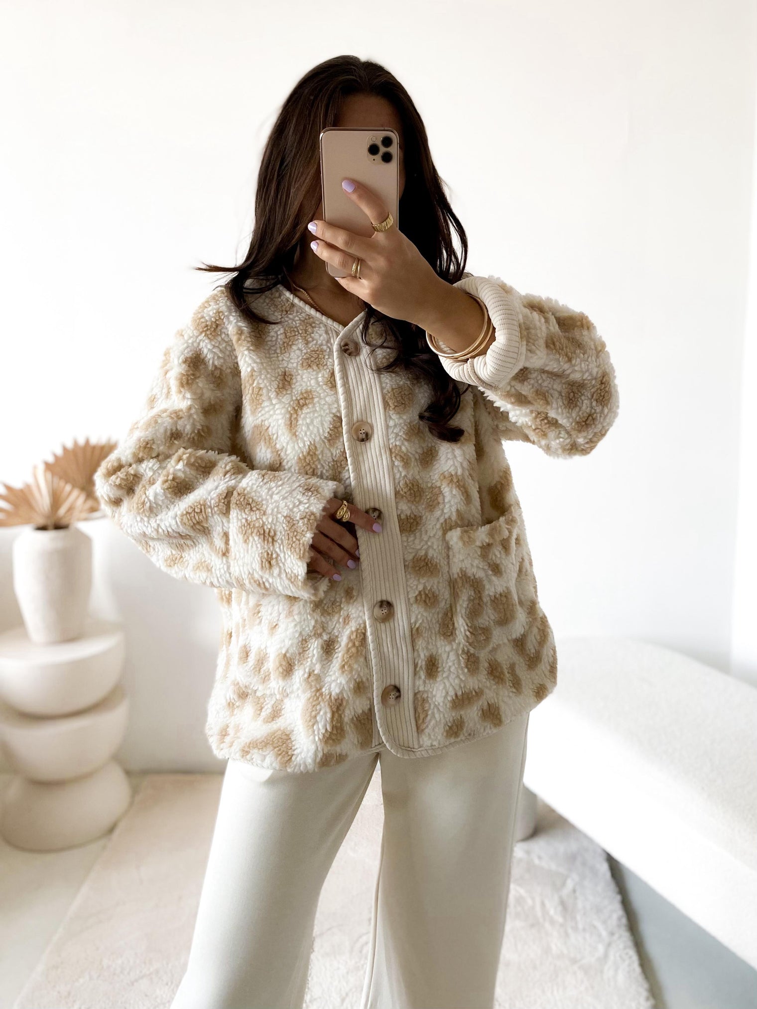 Teddyjacke Crema LOVELY LEO