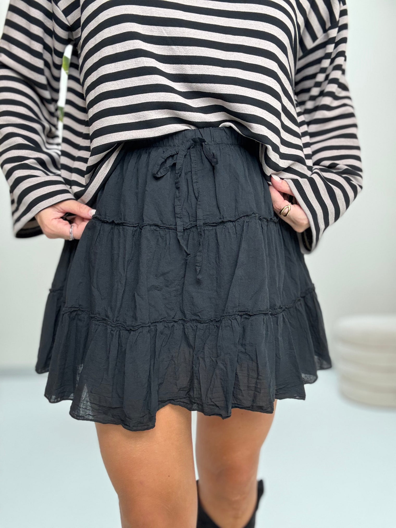 Rock mit integrierter Shorts COTTON GIRL schwarz