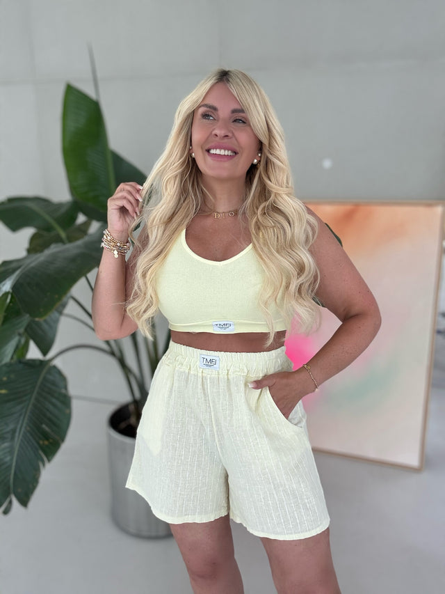 Signature Leinenshorts BUTTERMILK LEMON