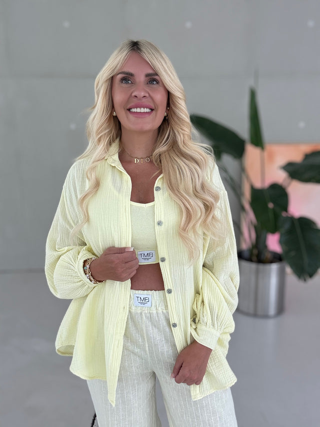 Signature Musselin Bluse BUTTERMILK LEMON