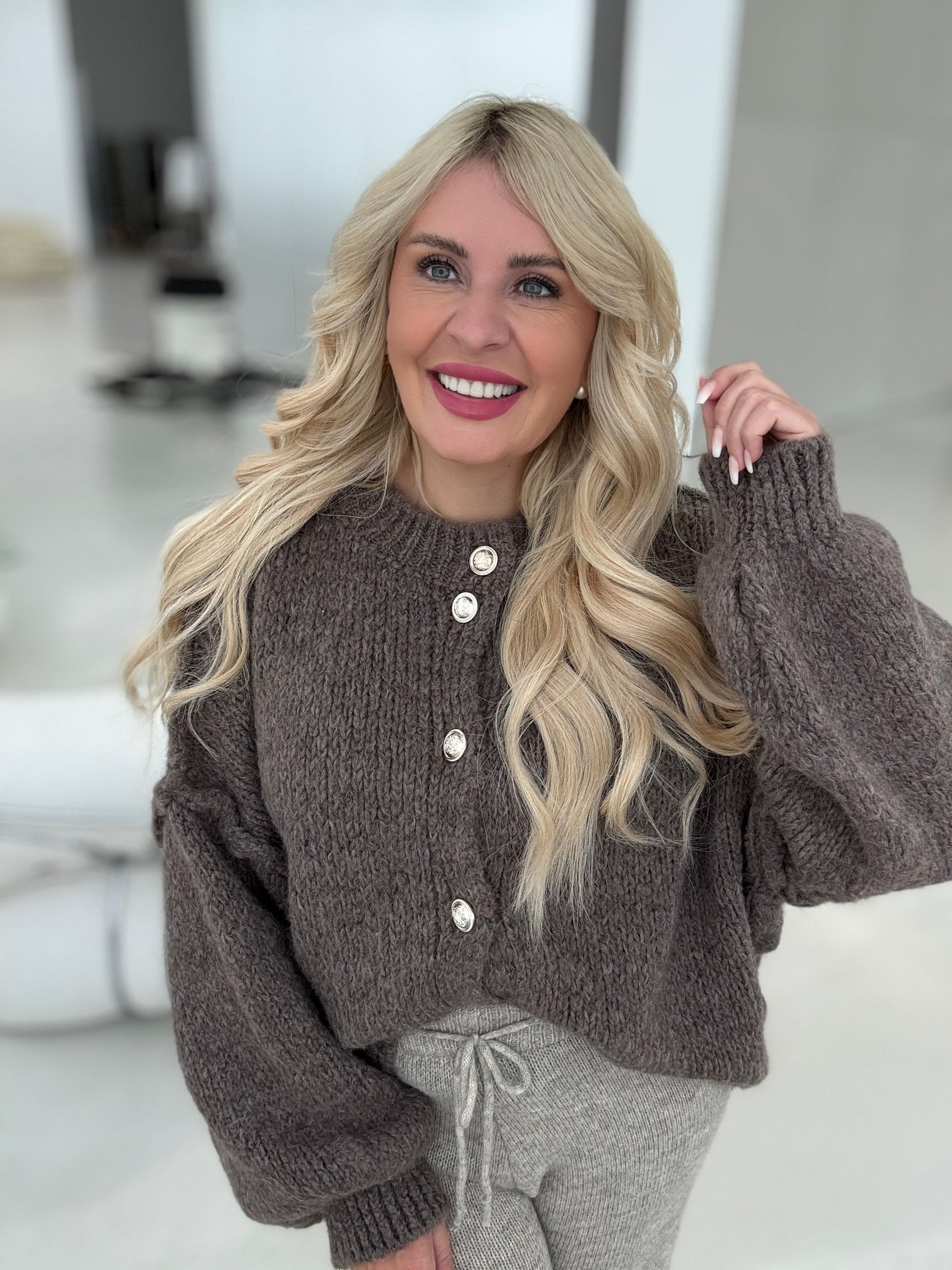 Strickjacke SUPER SOFT coffee