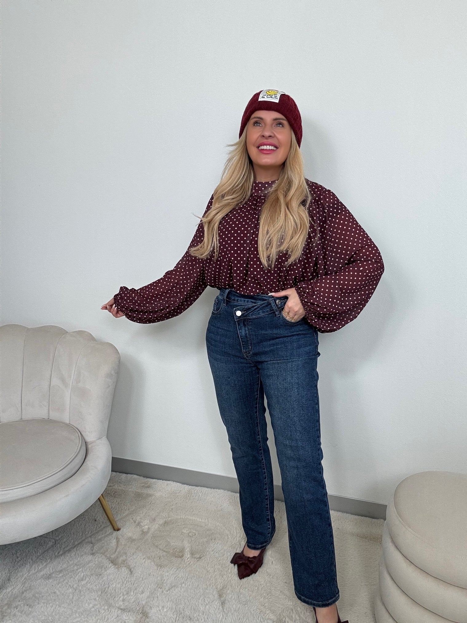 Jeans DARK BLUE mit Stretch und Fashion Bund