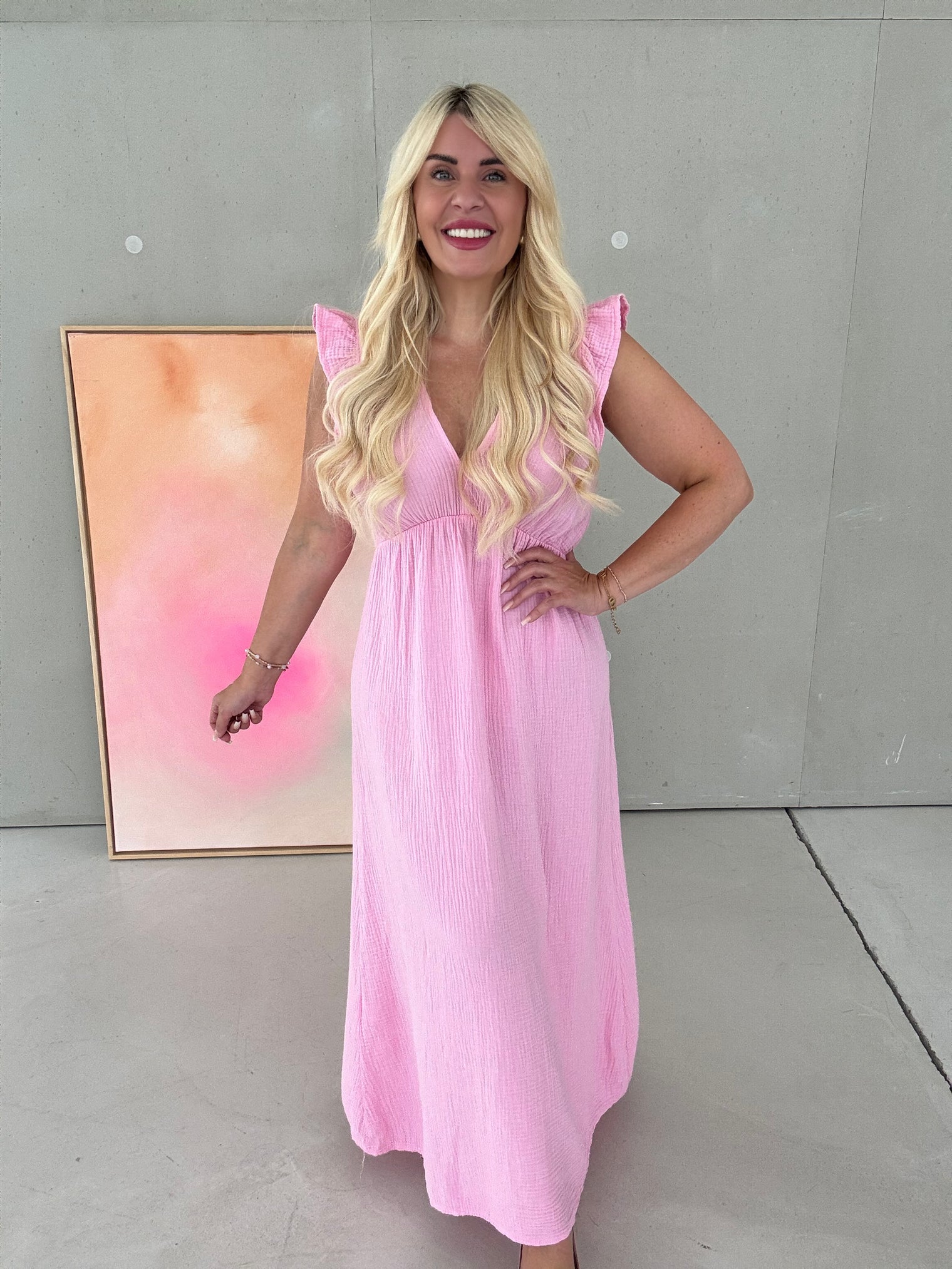 Signature Musselin Kleid CANDY ROSE