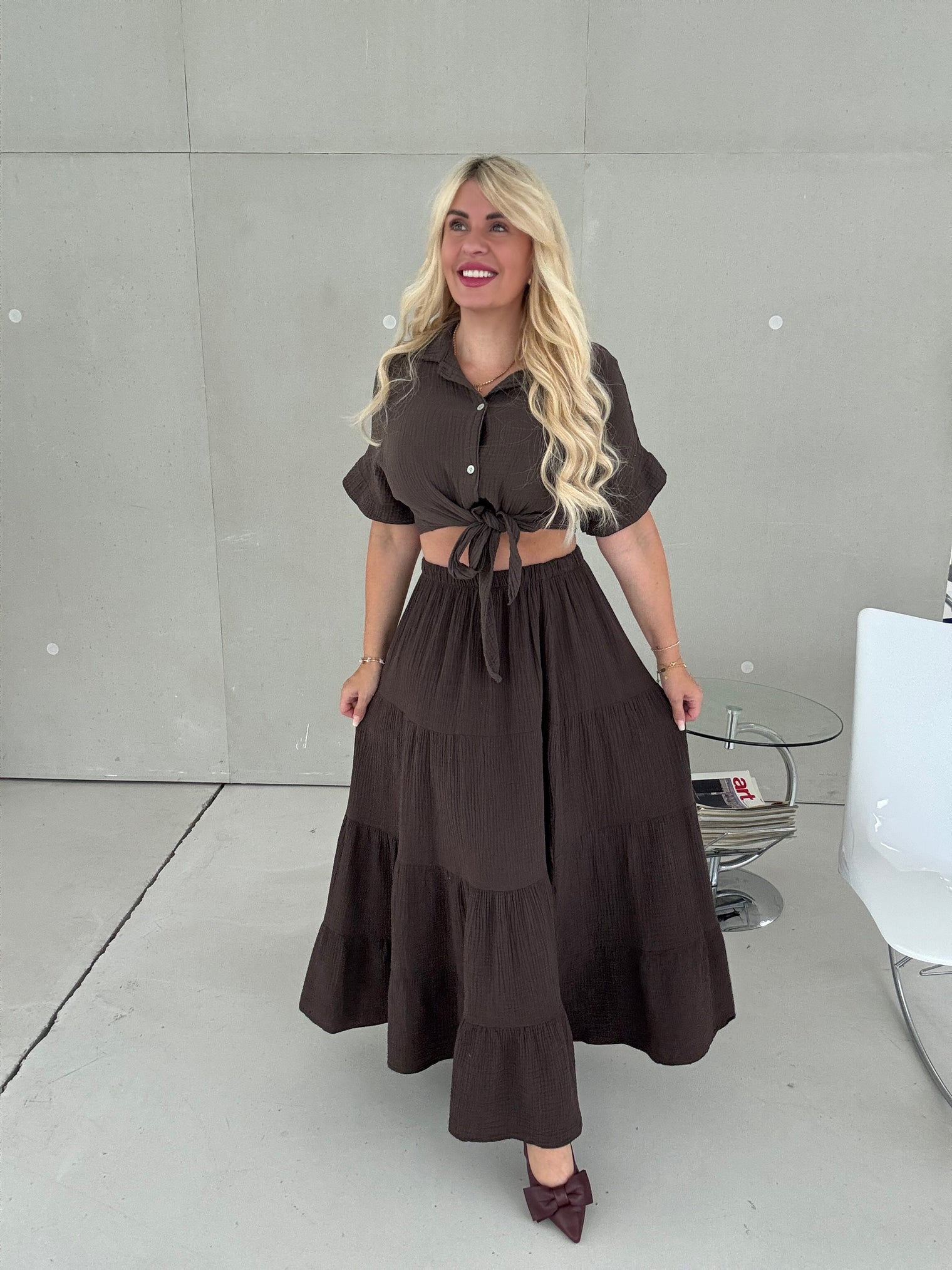 Musselin Rock VENEZIA LOVE mocha mousse