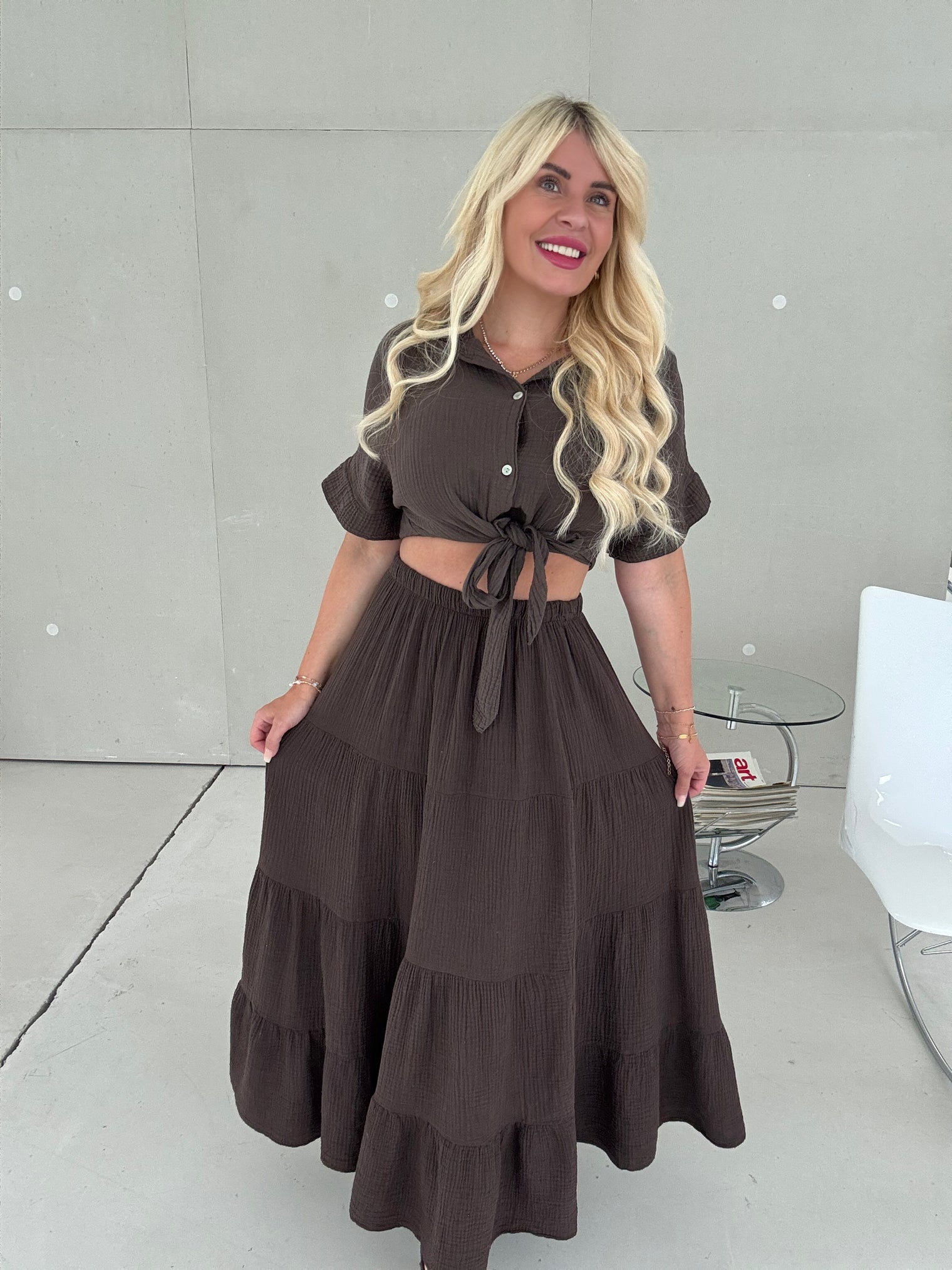 Musselin Rock VENEZIA LOVE mocha mousse